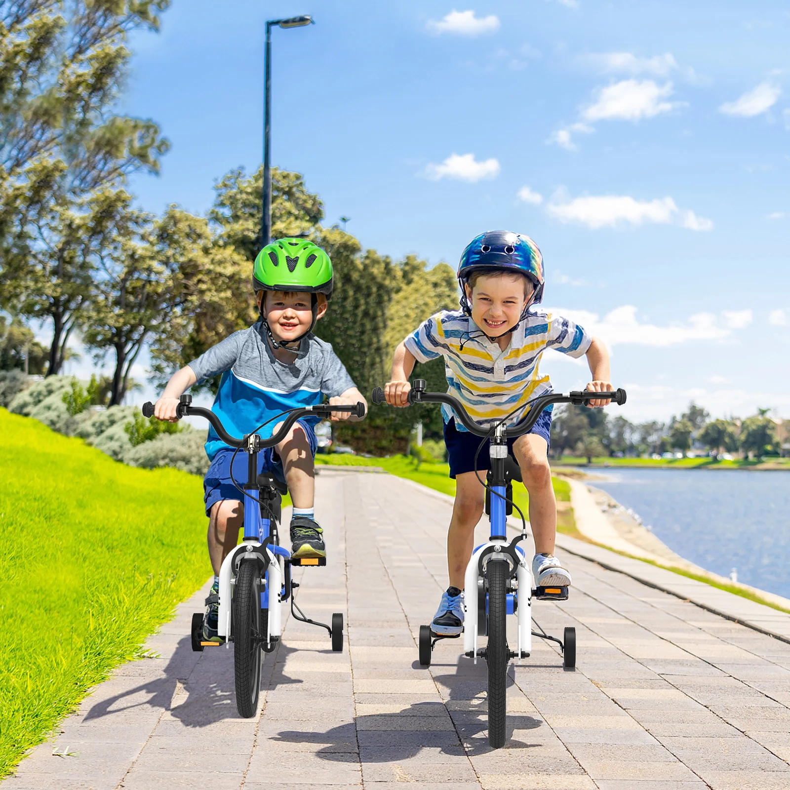 14 Inch Kids Bike with 2 Training Wheels for 3-5 Years Old - Image 9
