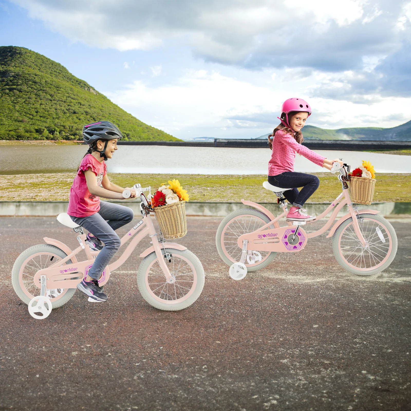 14-Inch Kids Bike with Training Wheels and Adjustable Handlebar Seat - Image 18