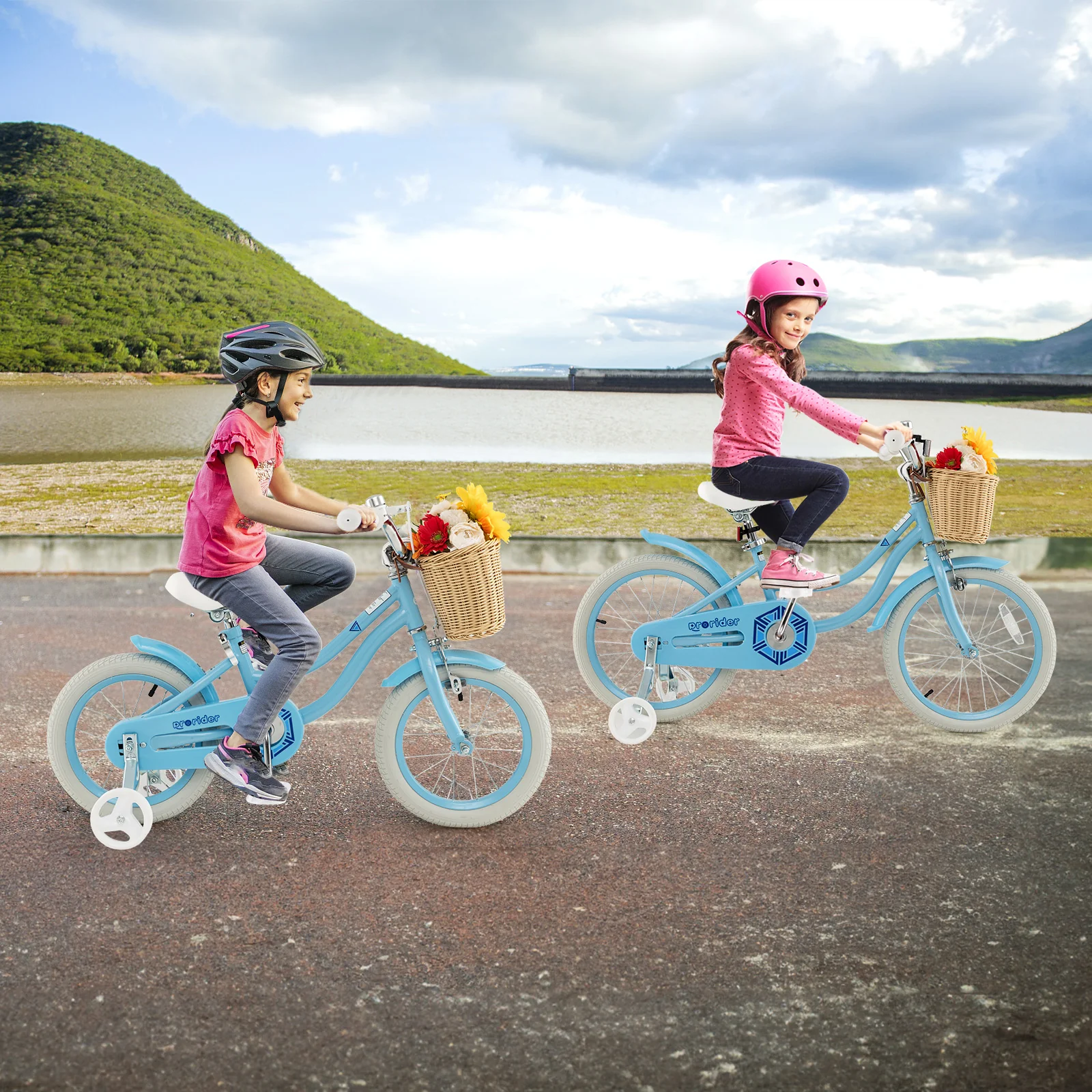 14-Inch Kids Bike with Training Wheels and Adjustable Handlebar Seat - Image 2
