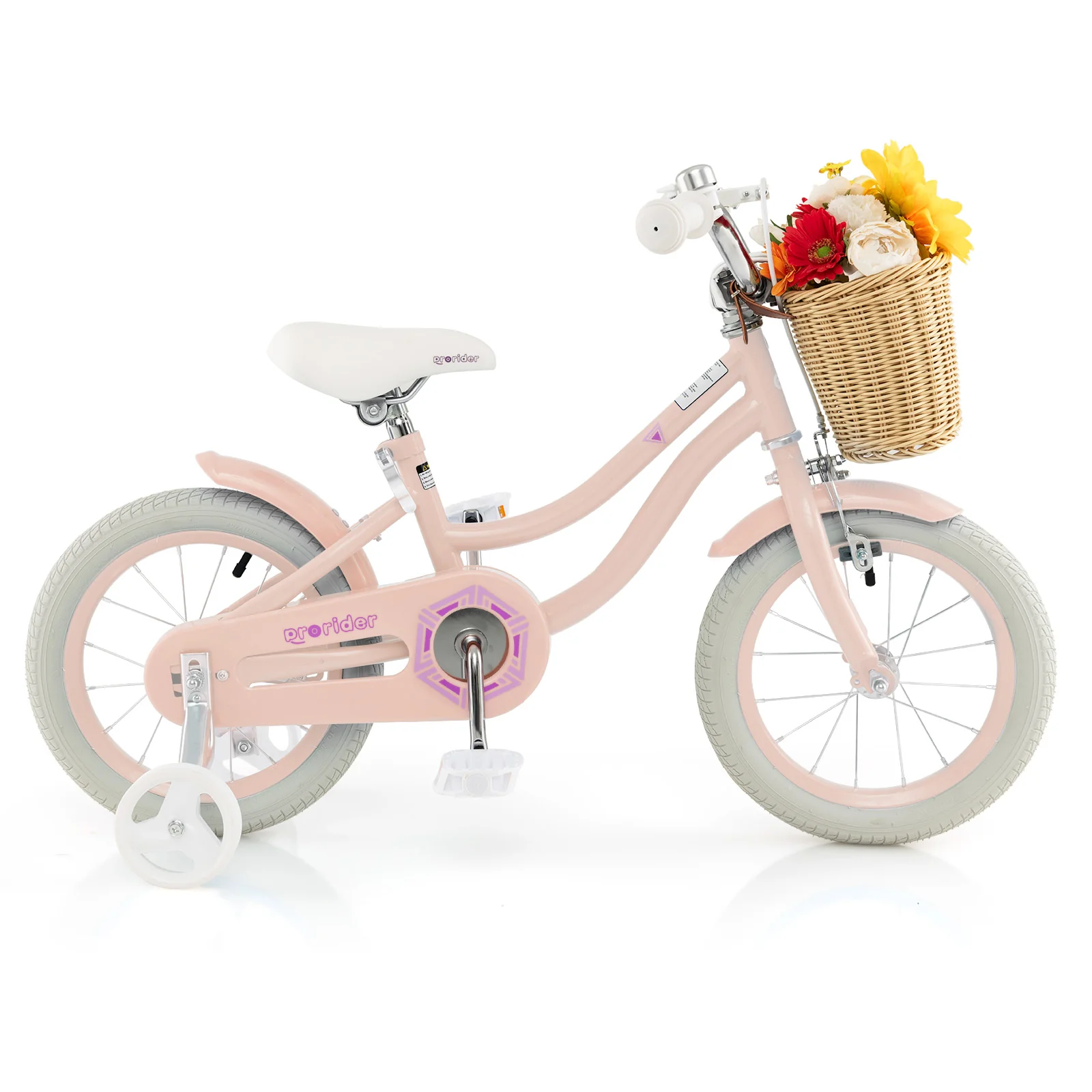 14-Inch Kids Bike with Training Wheels and Adjustable Handlebar Seat - Image 20
