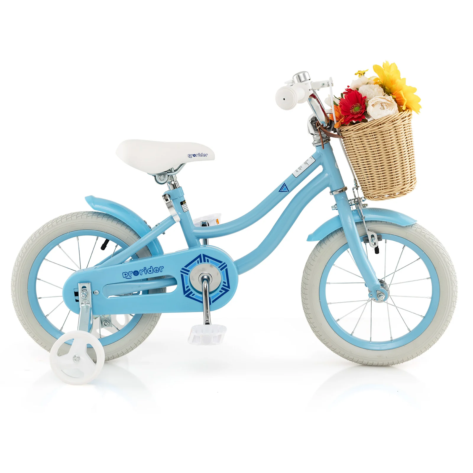 14-Inch Kids Bike with Training Wheels and Adjustable Handlebar Seat - Image 4