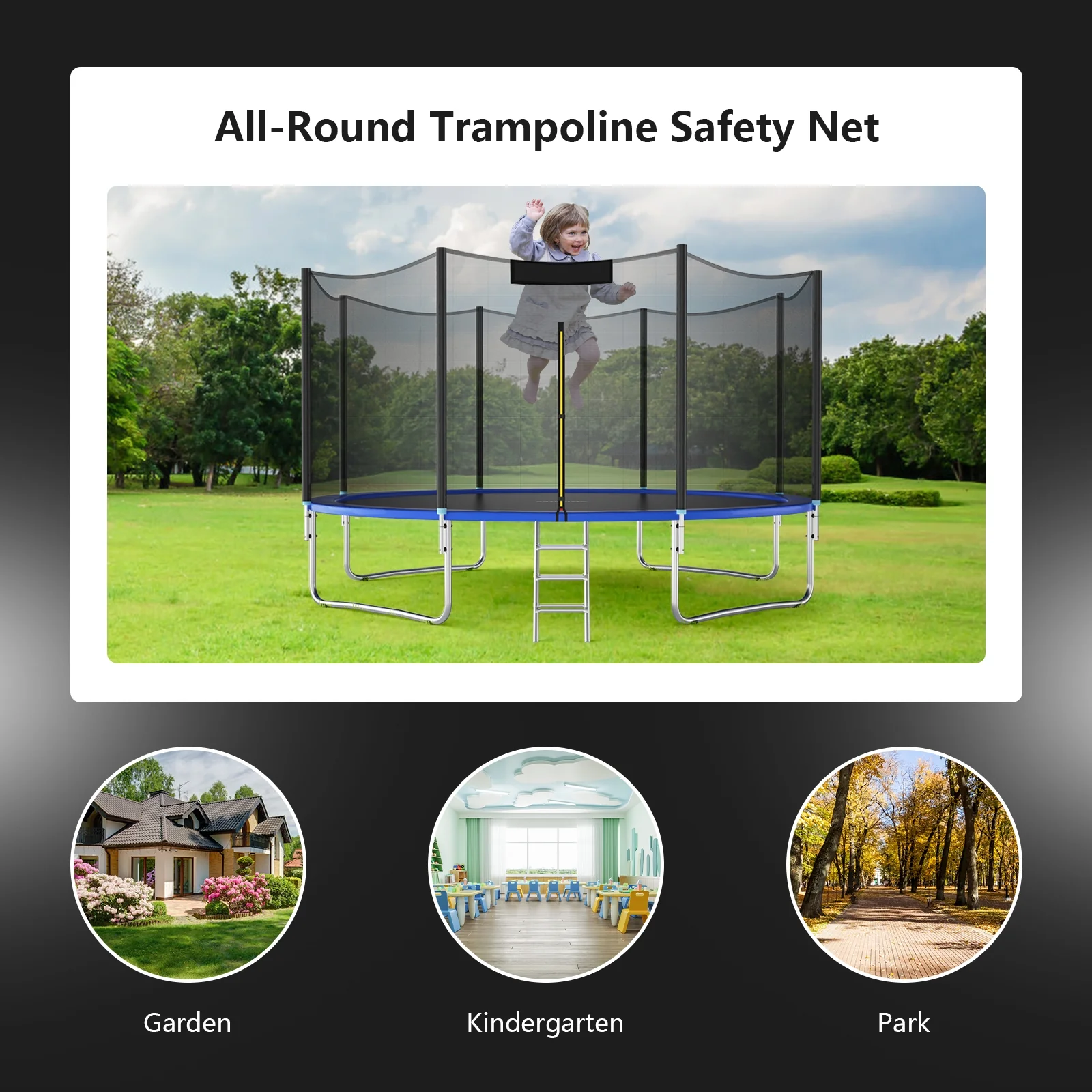 15 Feet Trampoline Safety Replacement Protection Enclosure Net - Image 10