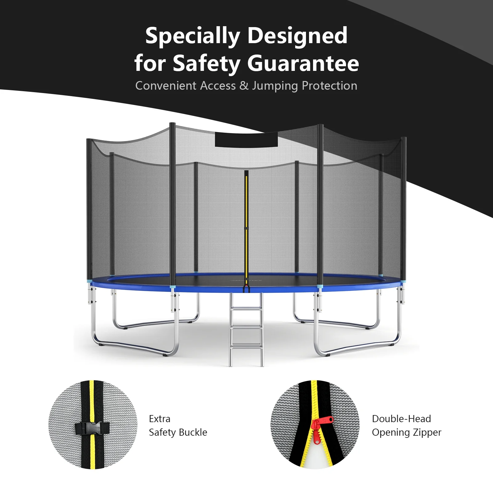 15 Feet Trampoline Safety Replacement Protection Enclosure Net - Image 22