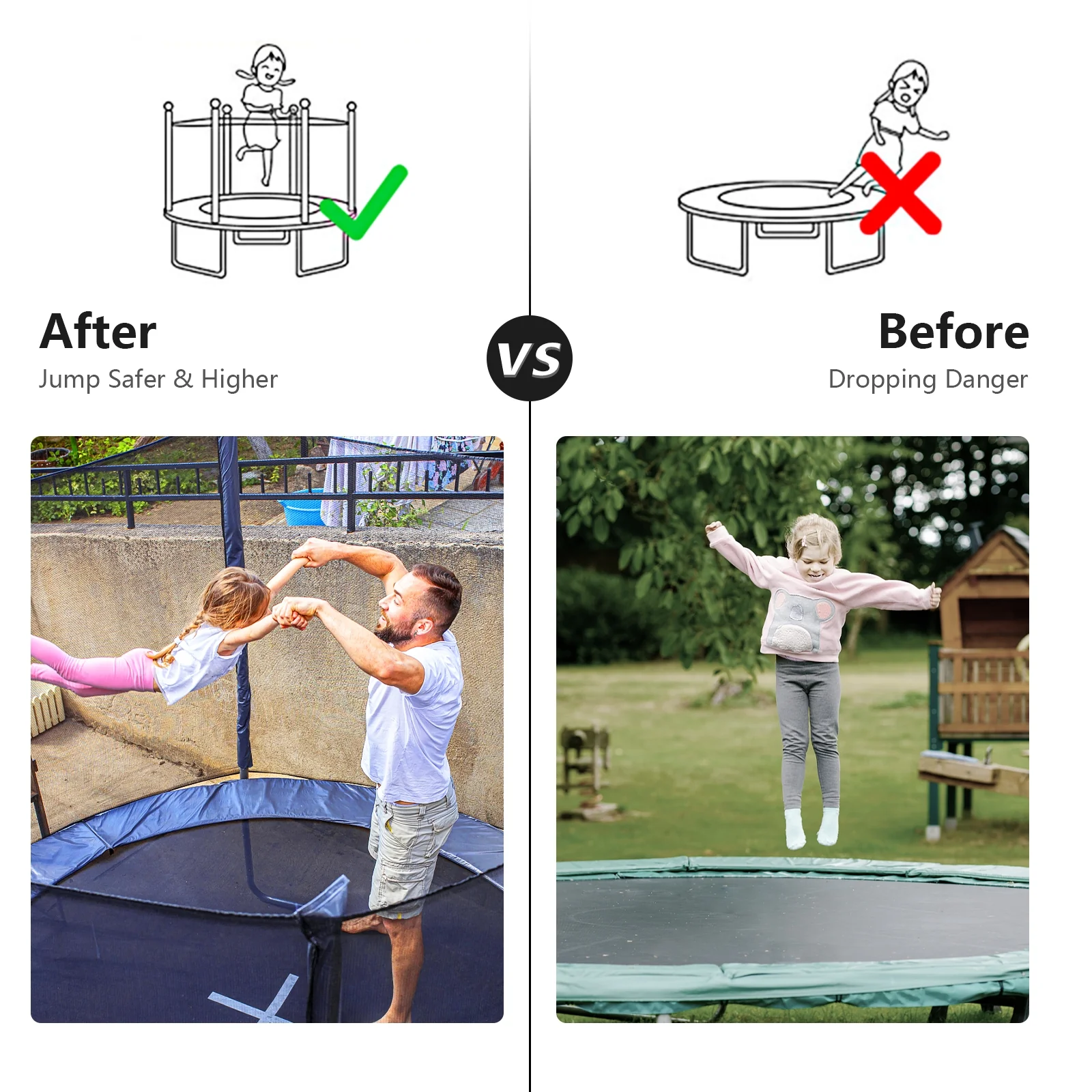 15 Feet Trampoline Safety Replacement Protection Enclosure Net - Image 24