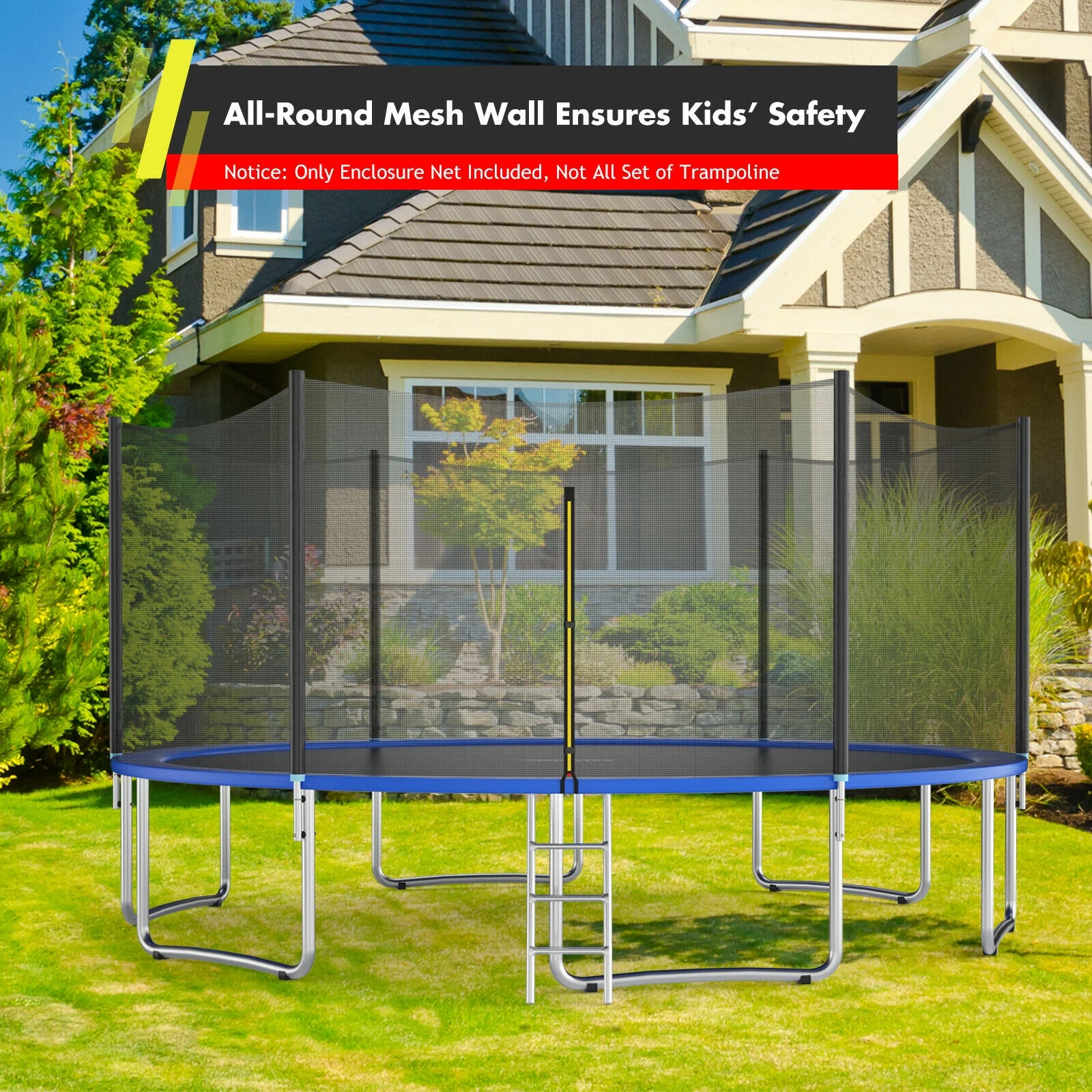 15 Feet Trampoline Safety Replacement Protection Enclosure Net - Image 26