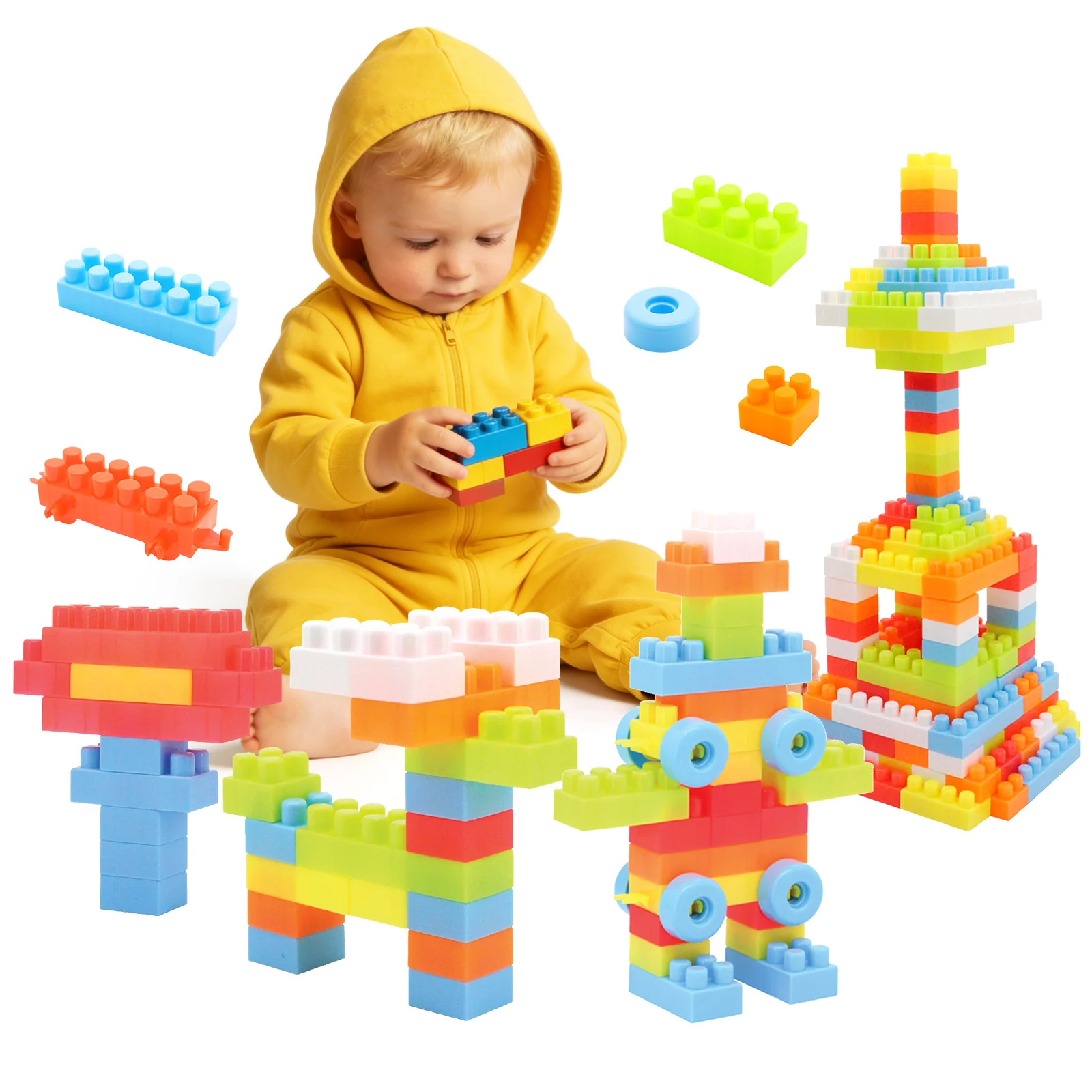 150 Pcs Toddler Building Blocks Toy STEM Montessori Early Learning Toys for 3+ year old - Image 4