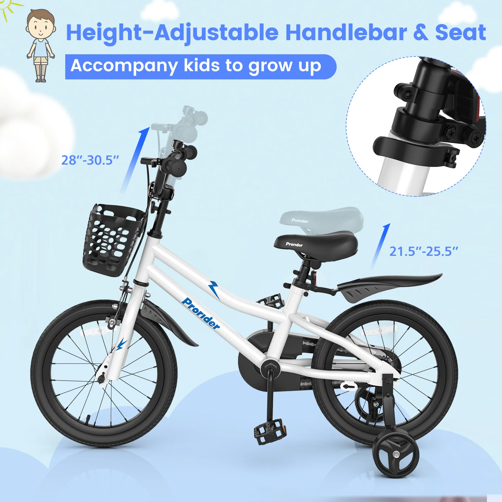 16 Inch Kids Bike with Removable Training Wheels - Image 14