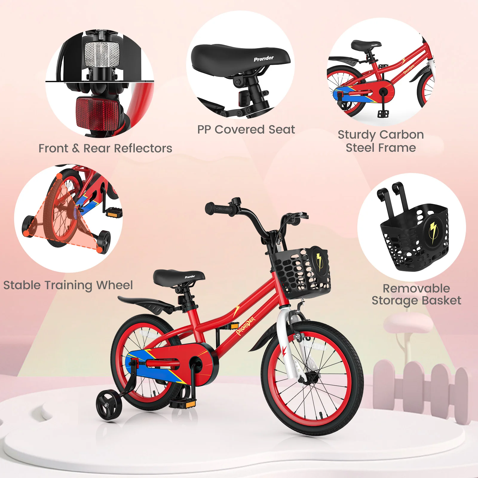 16 Inch Kids Bike with Removable Training Wheels - Image 21