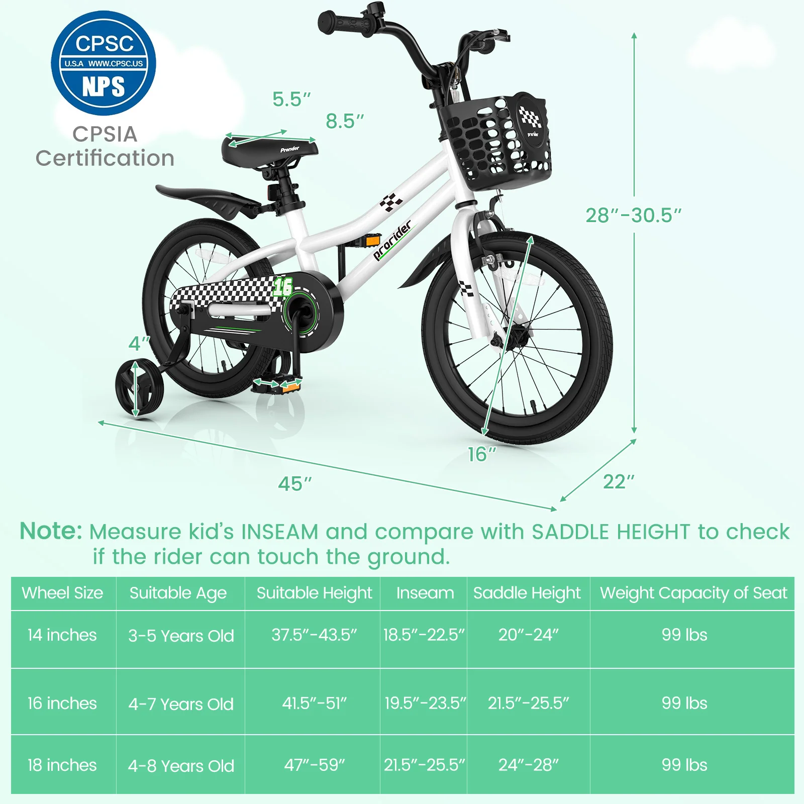 16 Inch Kids Bike with Removable Training Wheels - Image 28