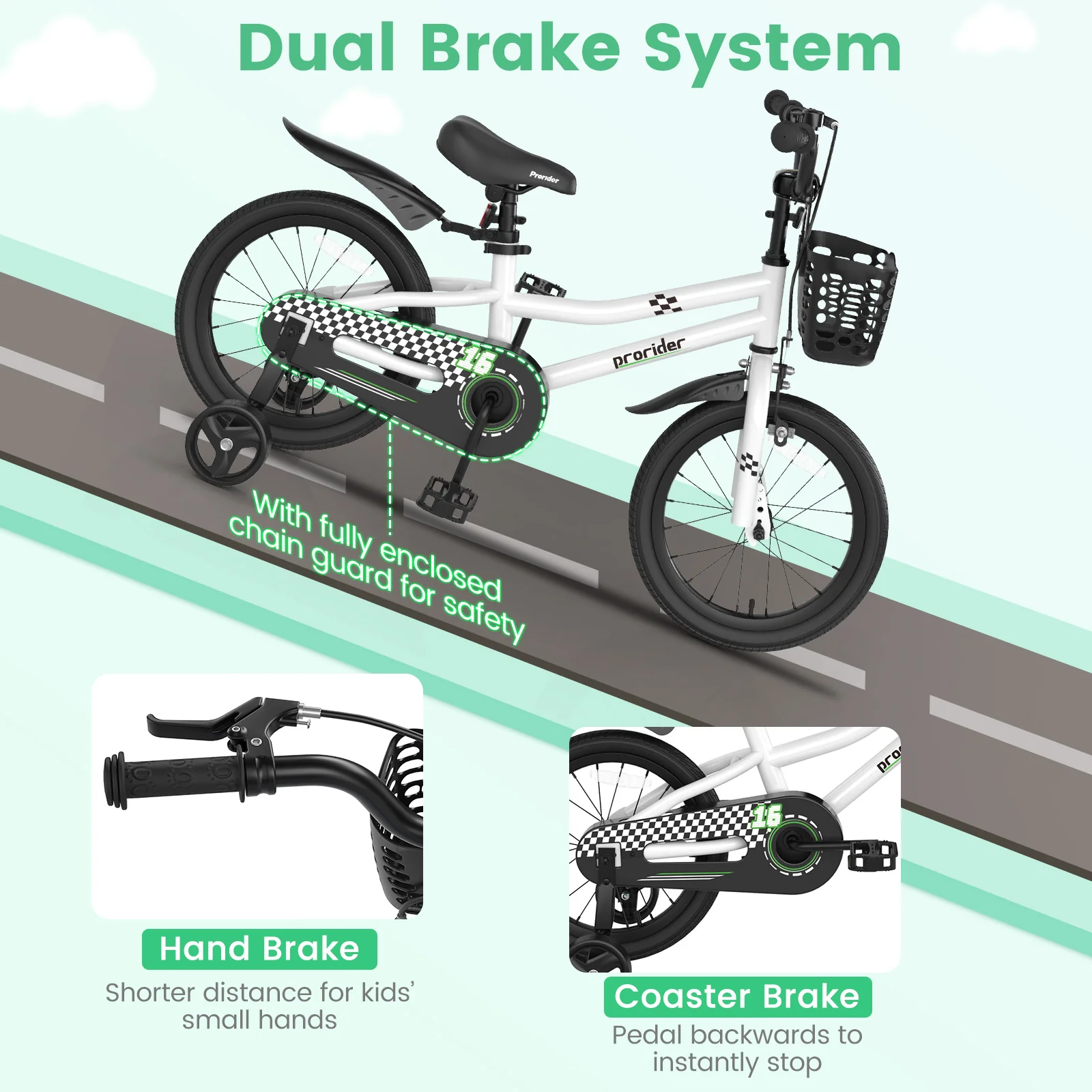 16 Inch Kids Bike with Removable Training Wheels - Image 32