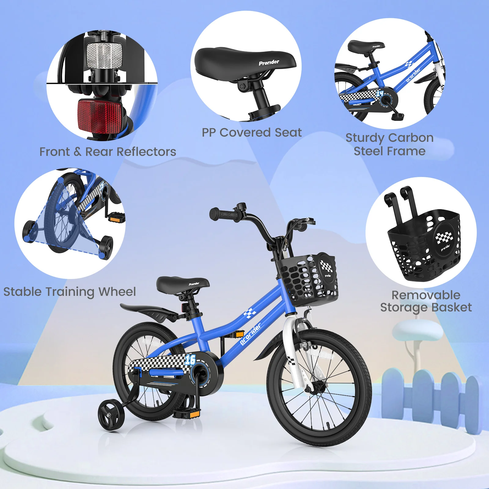 16 Inch Kids Bike with Removable Training Wheels - Image 37