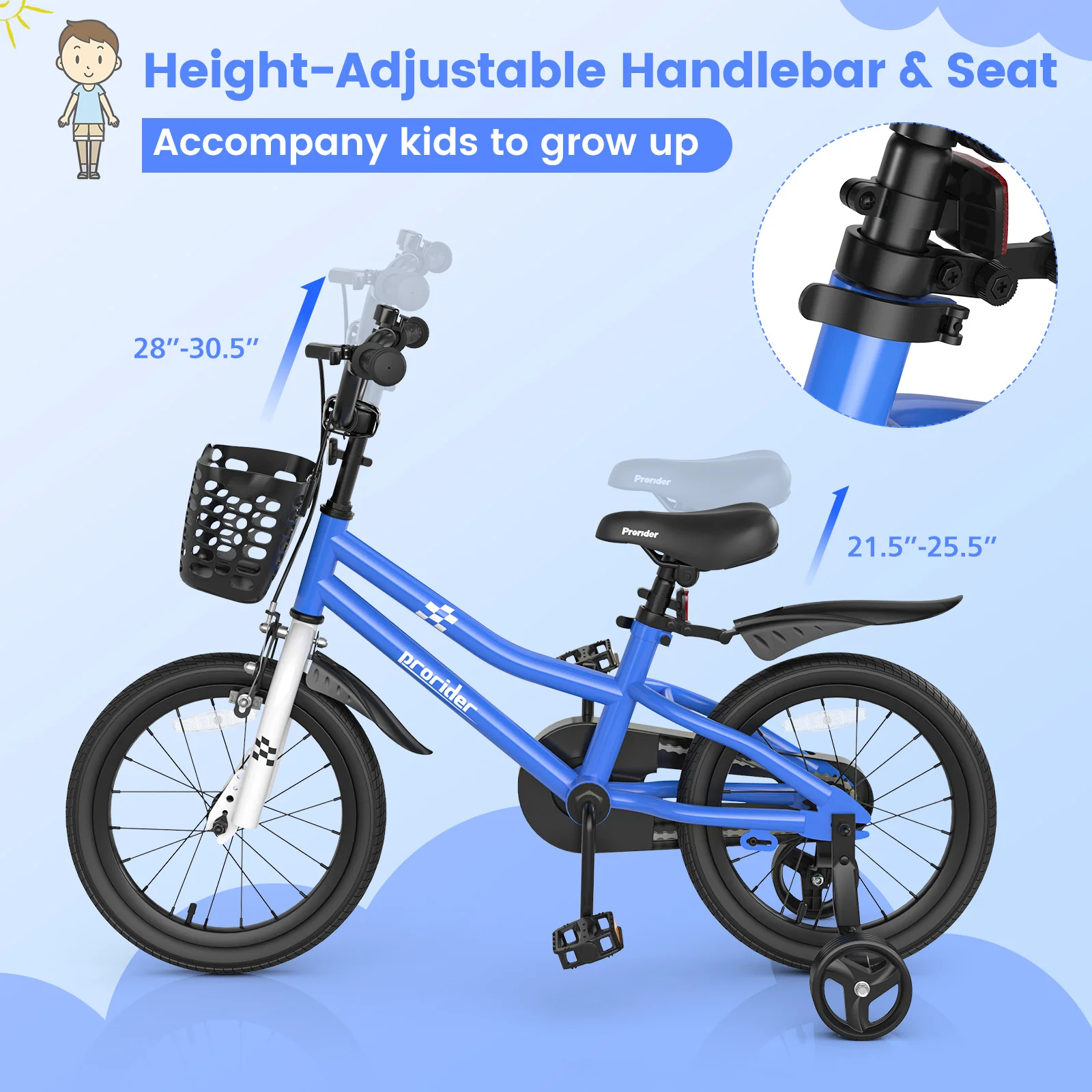 16 Inch Kids Bike with Removable Training Wheels - Image 38