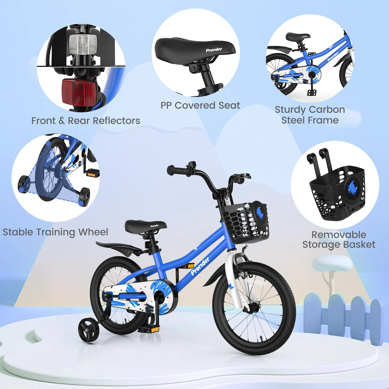 16 Inch Kids Bike with Removable Training Wheels - Image 5