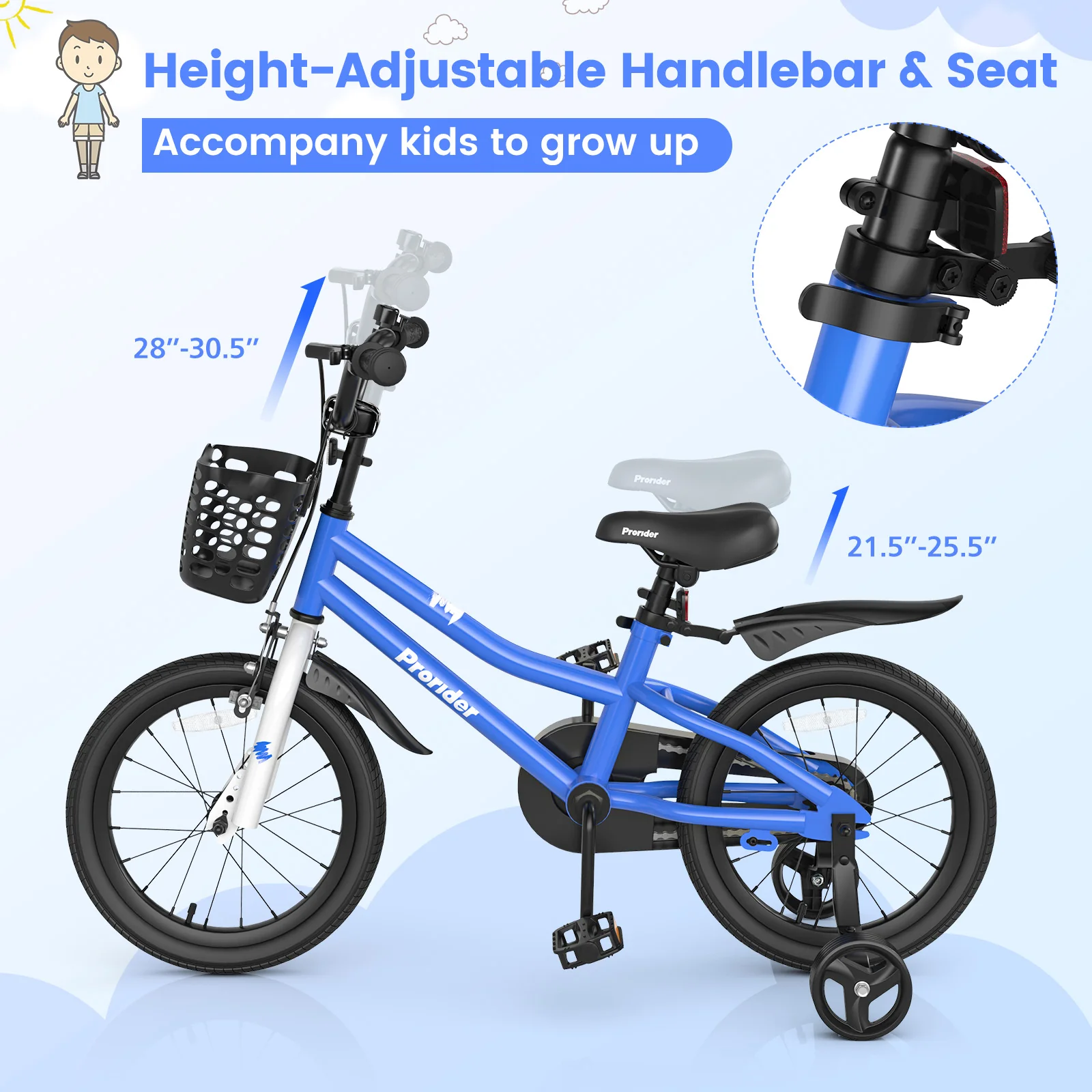 16 Inch Kids Bike with Removable Training Wheels - Image 6