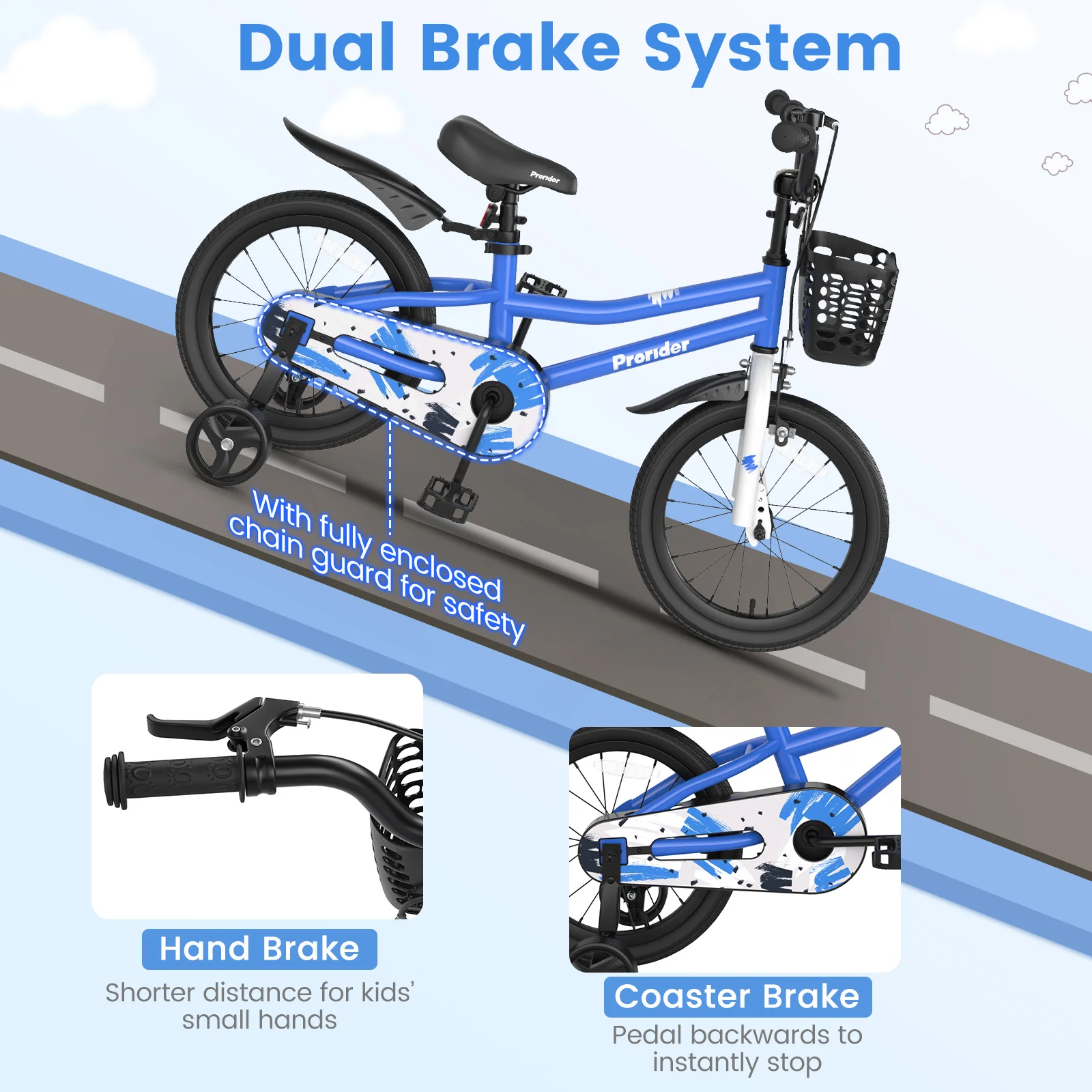 16 Inch Kids Bike with Removable Training Wheels - Image 7