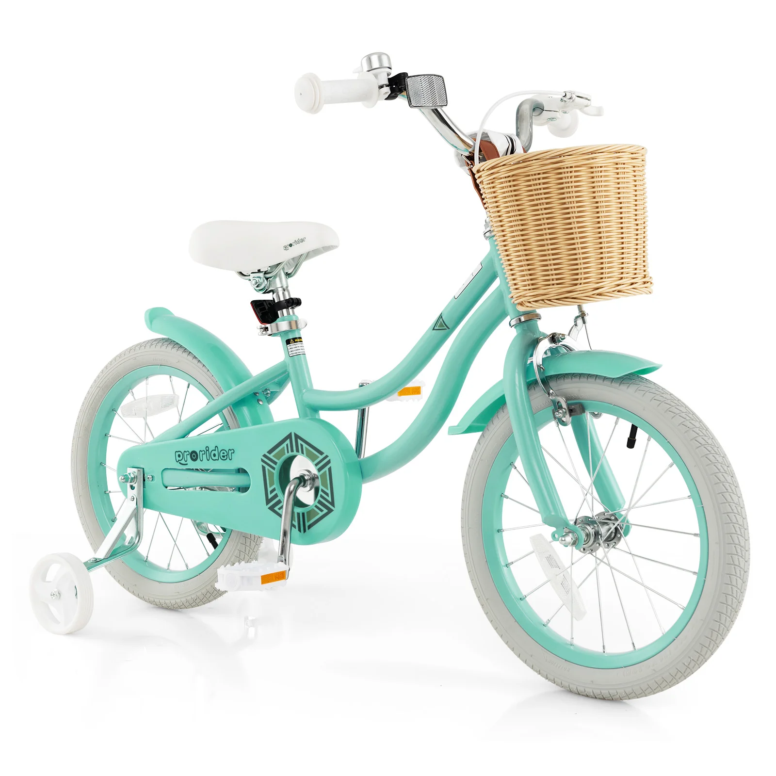 16-Inch Kids Bike with Training Wheels and Adjustable Handlebar Seat - Image 11