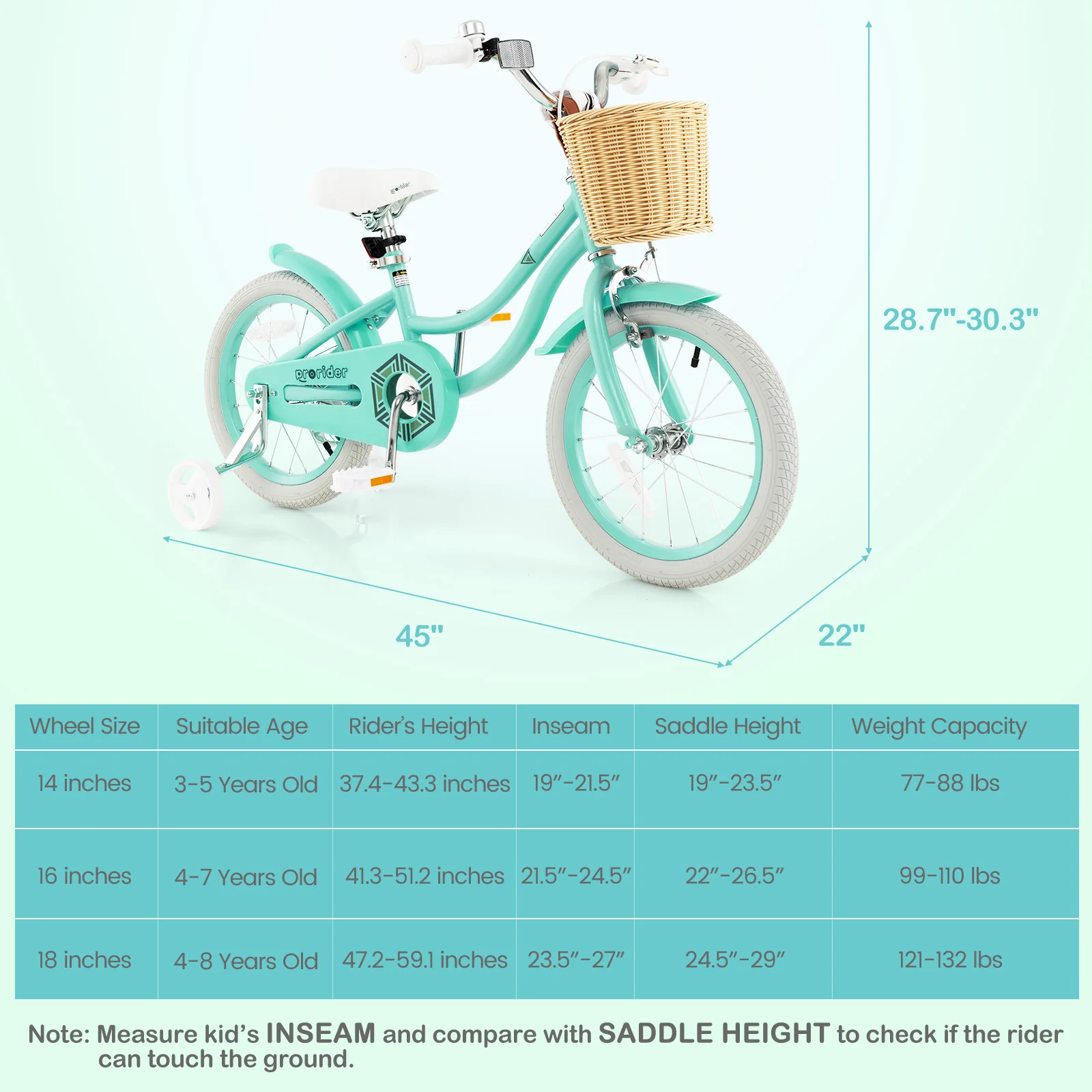 16-Inch Kids Bike with Training Wheels and Adjustable Handlebar Seat - Image 13