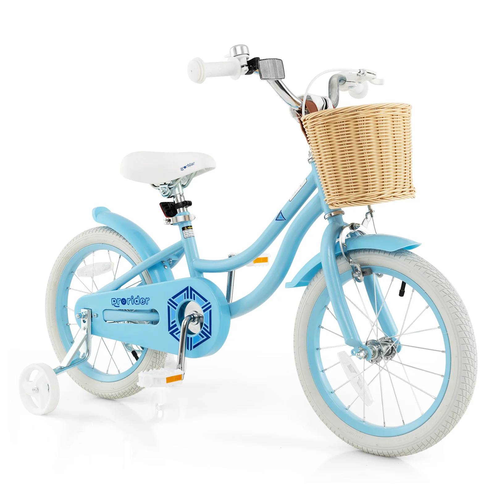 16-Inch Kids Bike with Training Wheels and Adjustable Handlebar Seat - Image 19