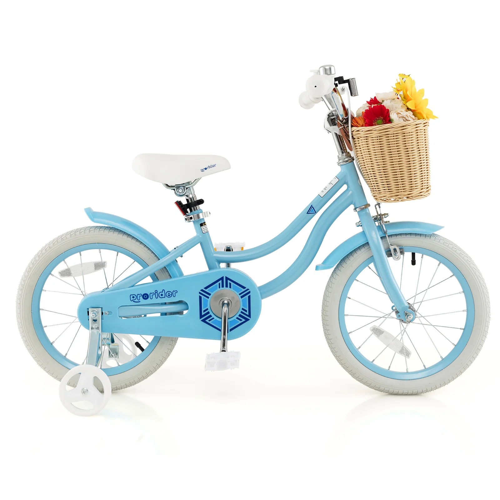 16-Inch Kids Bike with Training Wheels and Adjustable Handlebar Seat - Image 20
