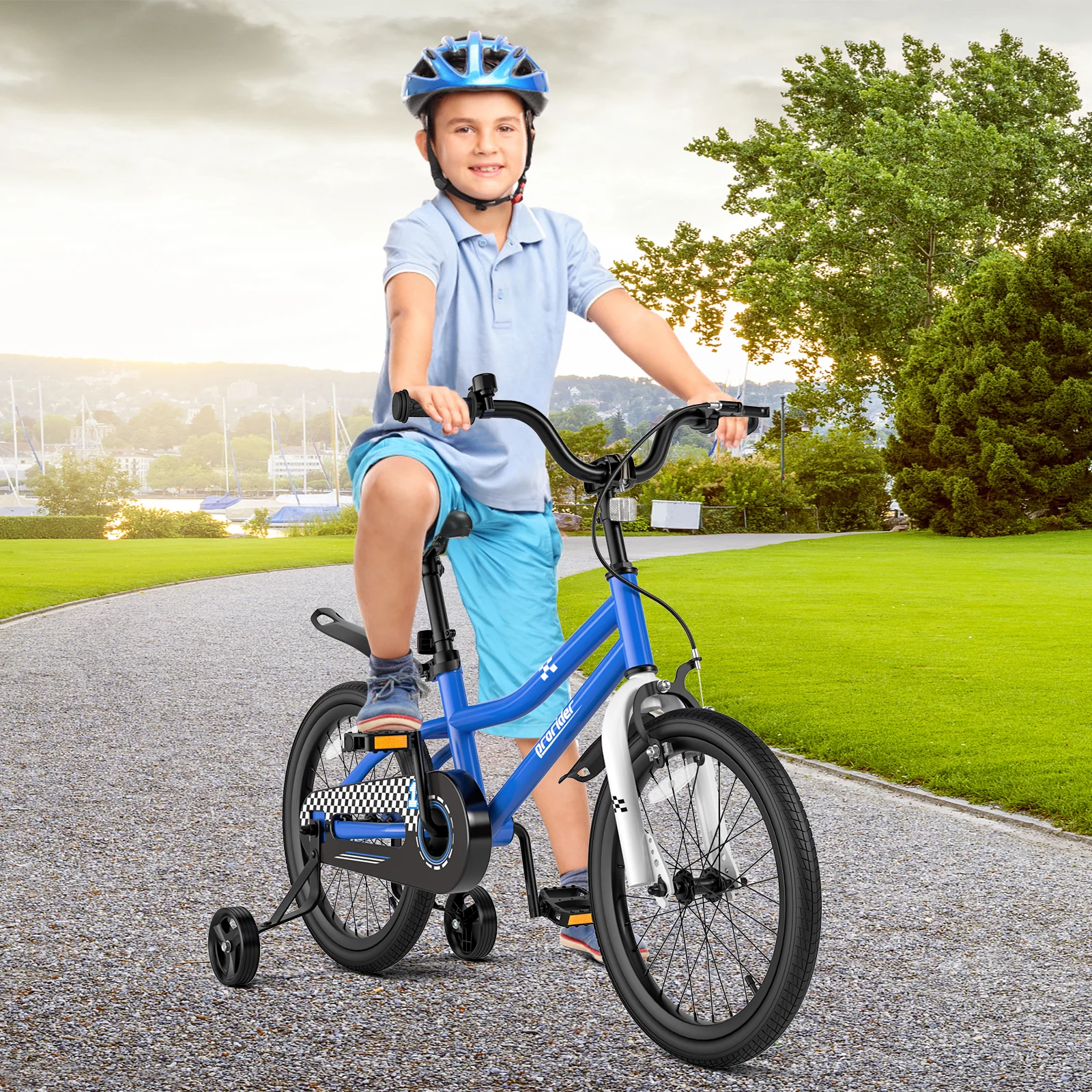 18 Feet Kids Bike with Removable Training Wheels - Image 33