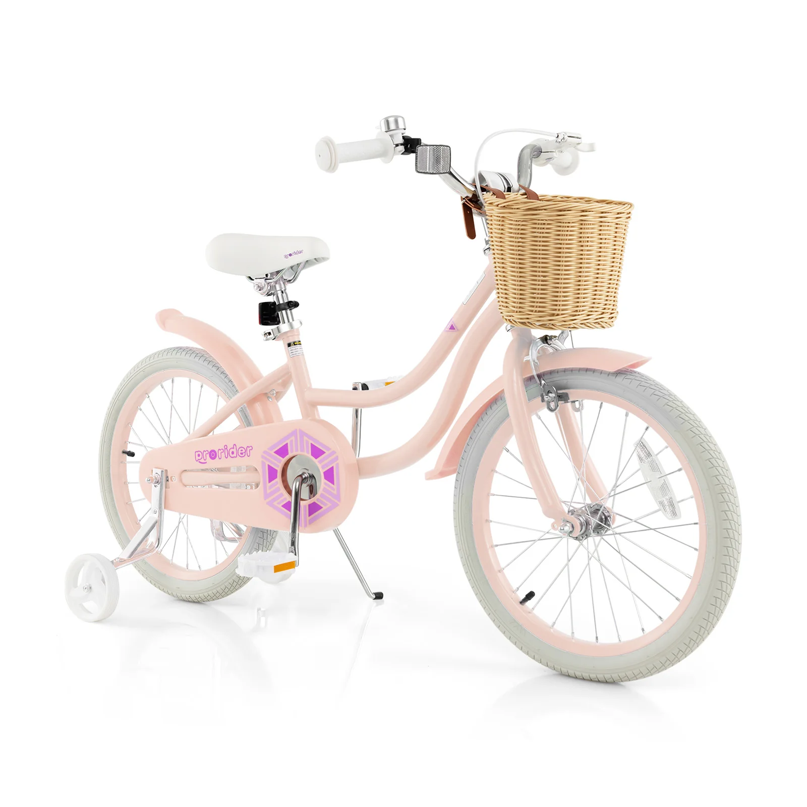 18-Inch Kids Bike with Training Wheels and Adjustable Handlebar Seat - Image 19