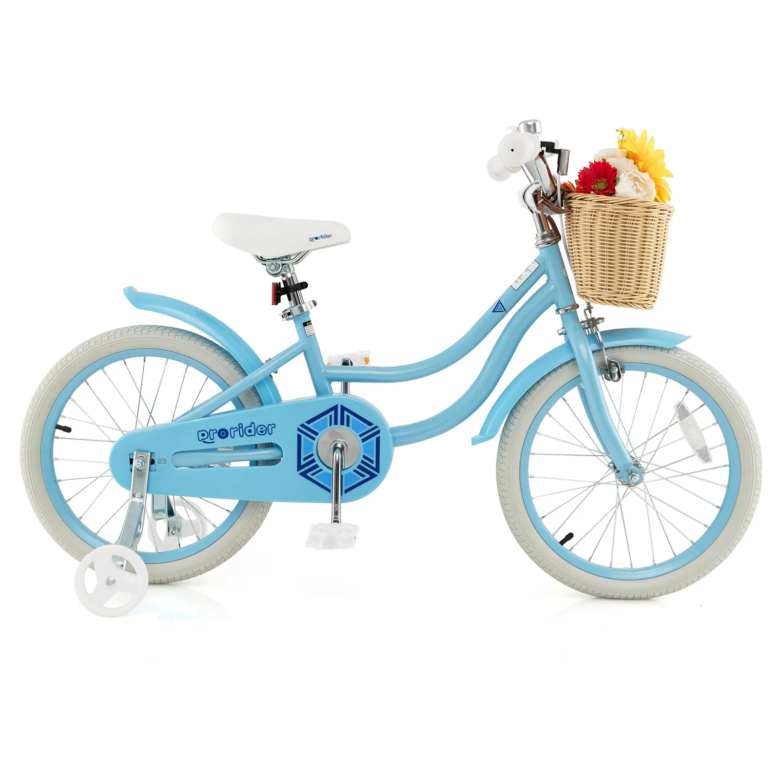 18-Inch Kids Bike with Training Wheels and Adjustable Handlebar Seat - Image 4