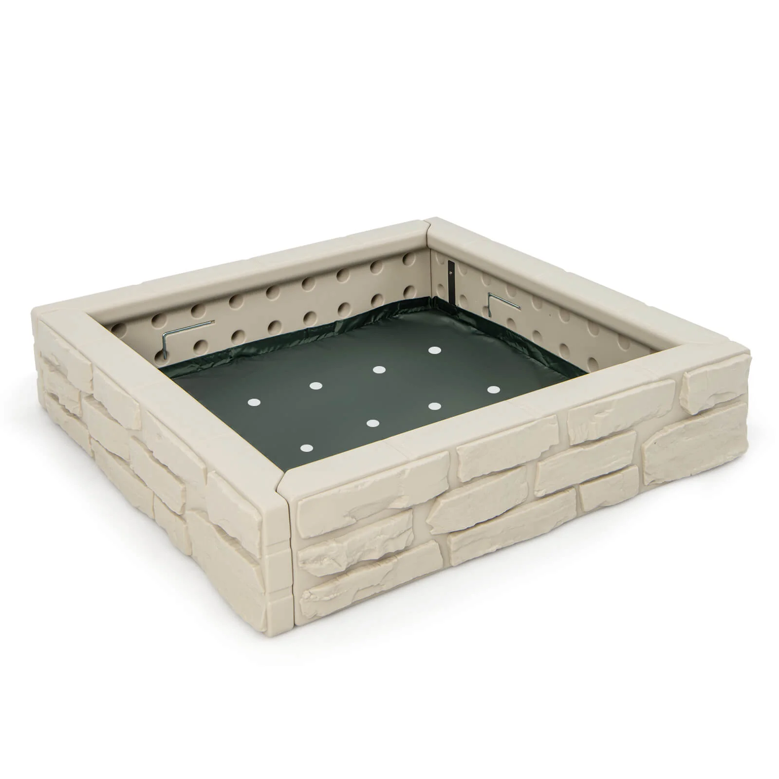 2-In-1 HDPE Kids Sandbox with Cover and Bottom Liner - Image 11