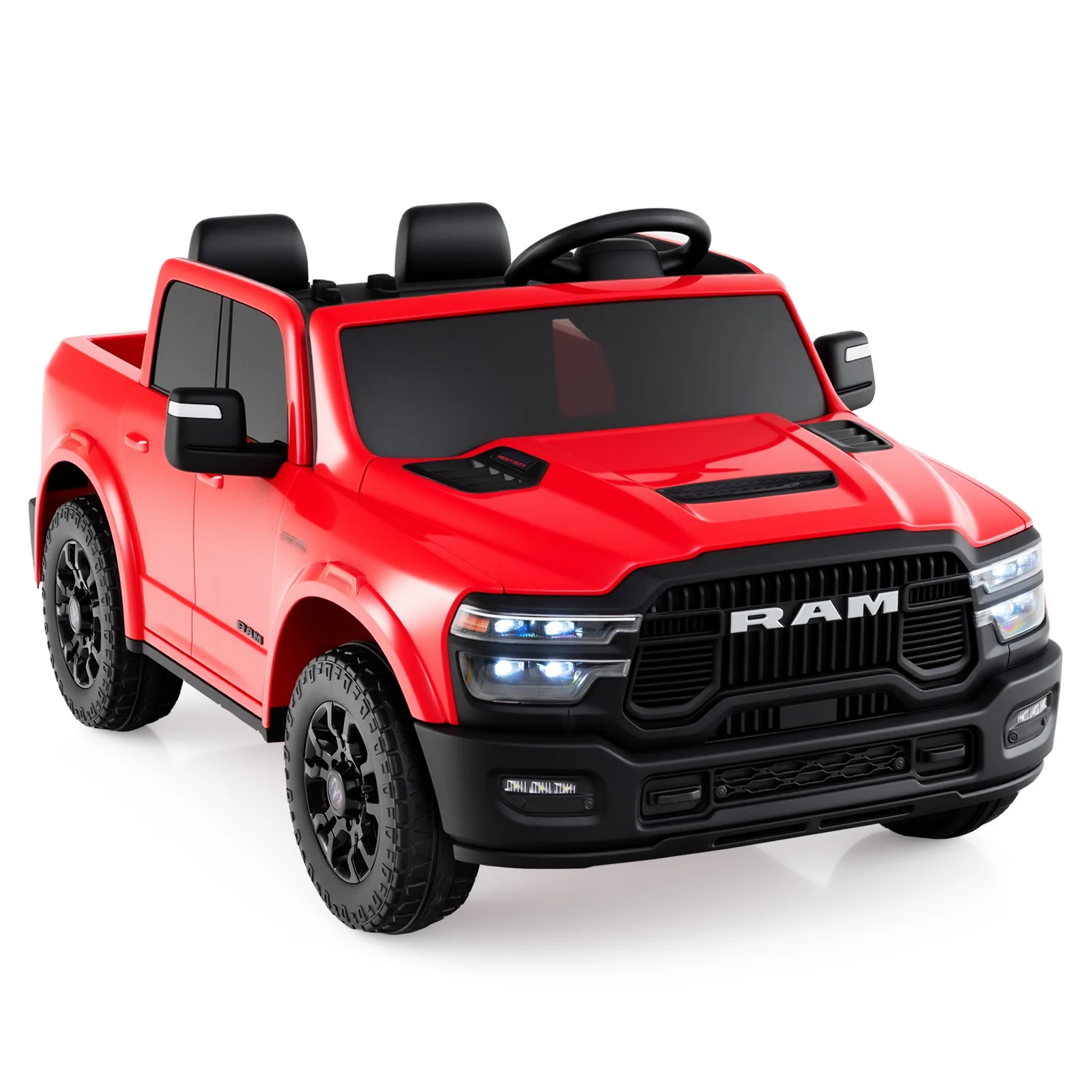 2 Seater 24V Ride on Toy for Big Kids Licensed Ram Truck with Remote and Music - Image 10