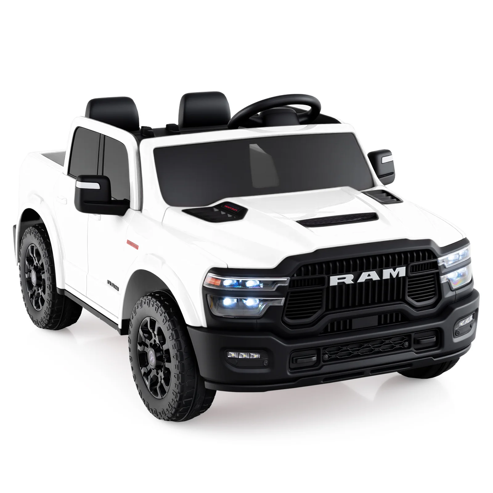 2 Seater 24V Ride on Toy for Big Kids Licensed Ram Truck with Remote and Music - Image 18