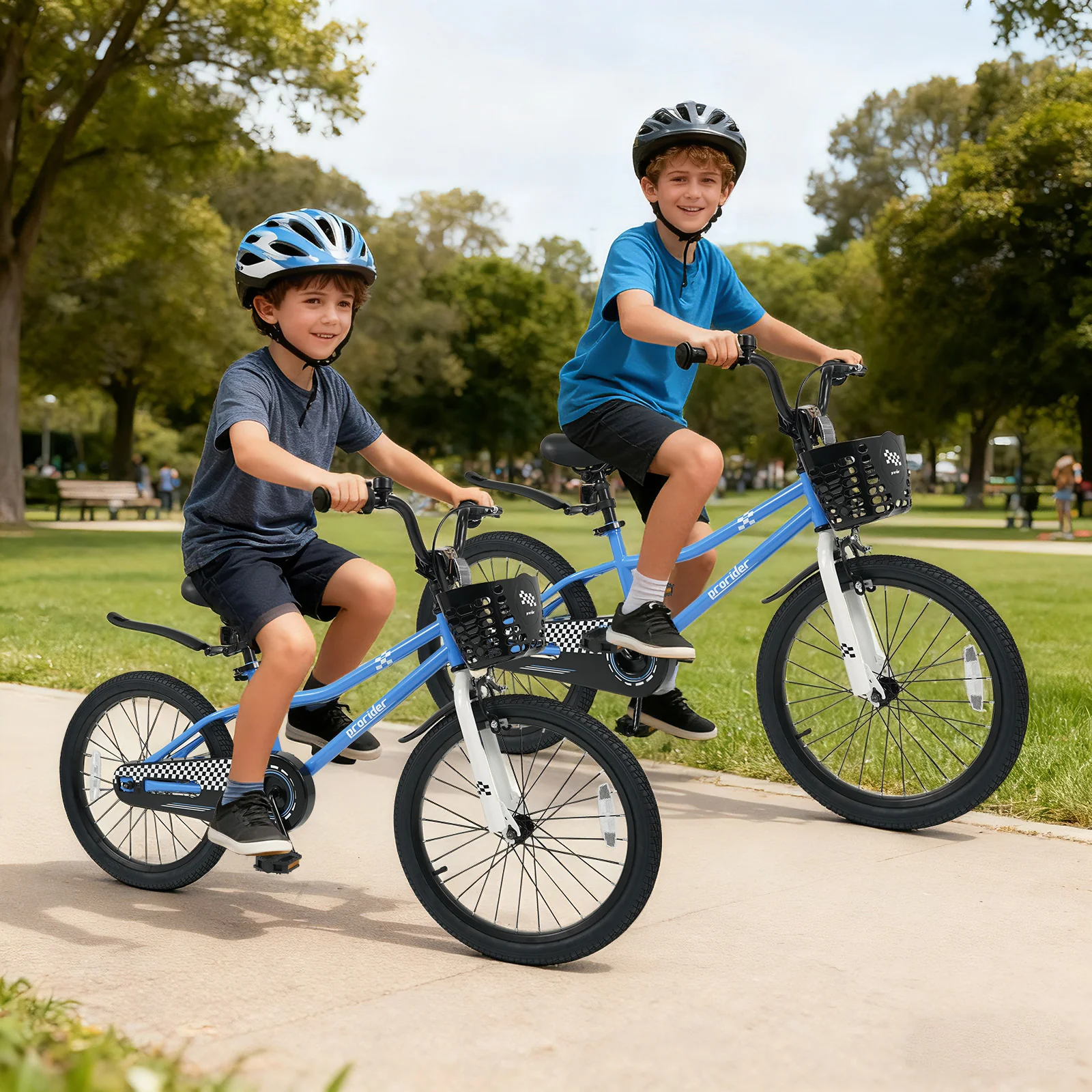 20 Inch Kids Bike Adjustable with Kickstand and Storage Basket for Aged 8+ Years - Image 10