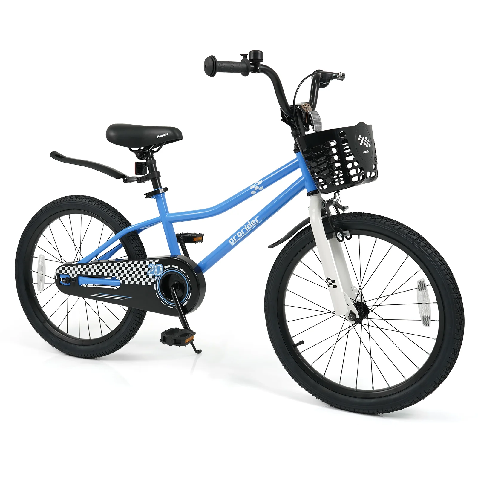20 Inch Kids Bike Adjustable with Kickstand and Storage Basket for Aged 8+ Years - Image 11