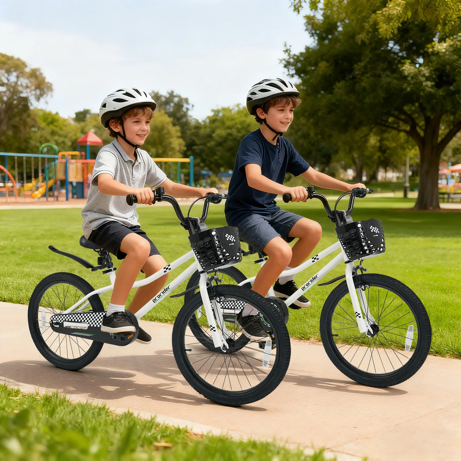 20 Inch Kids Bike Adjustable with Kickstand and Storage Basket for Aged 8+ Years - Image 18