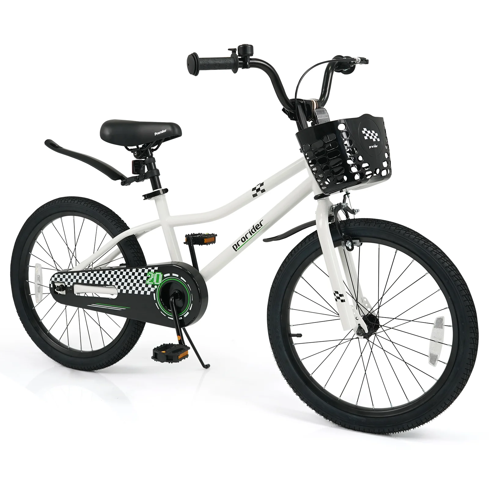 20 Inch Kids Bike Adjustable with Kickstand and Storage Basket for Aged 8+ Years - Image 19