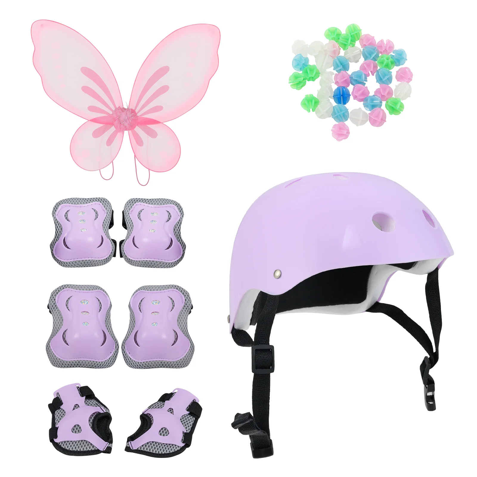 20 Inch Kids Bike with Helmet Protective Set Purple - Image 3