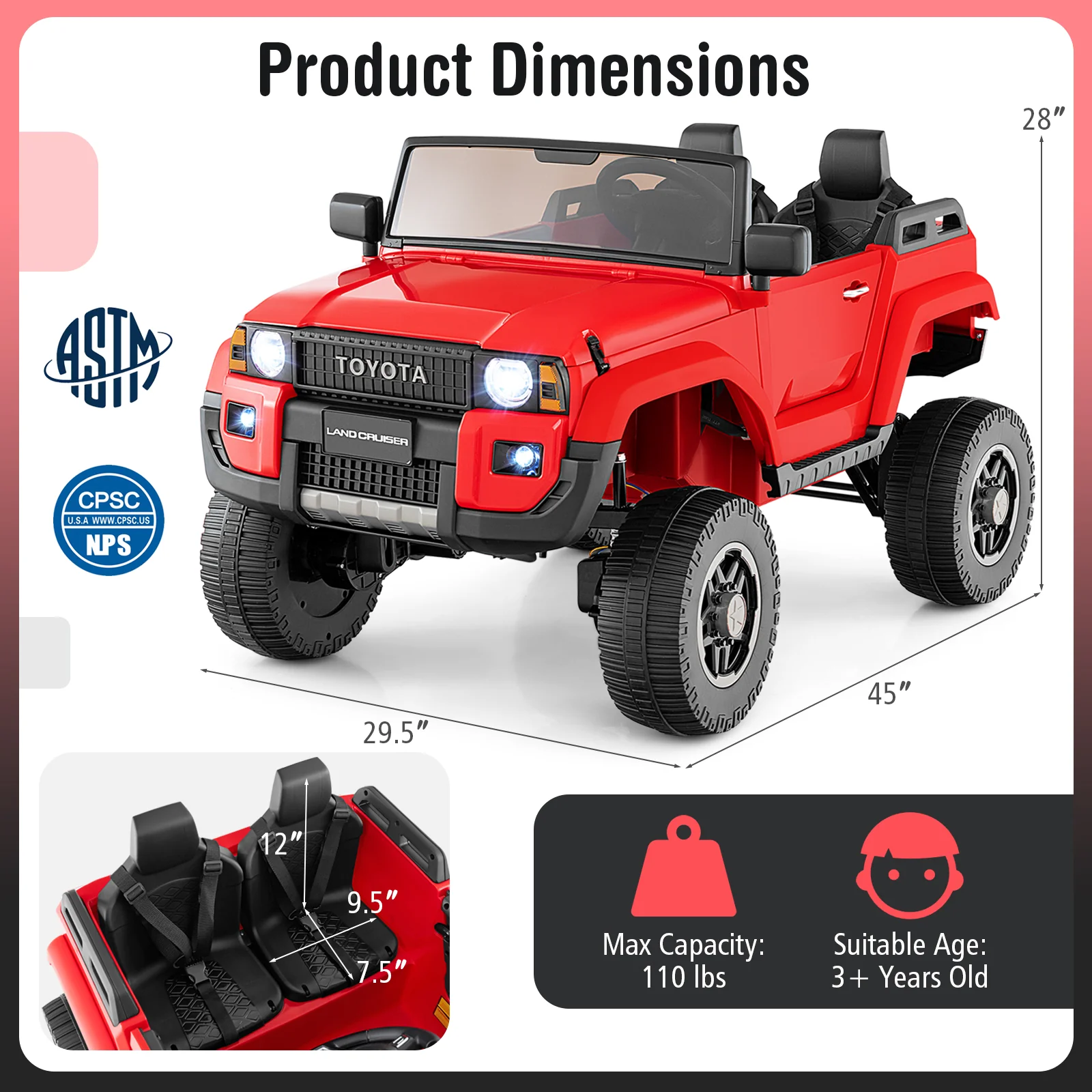 24V 2 Seater Ride on Car 4WD/2WD Switchable for Kids with Remote for Ages 3+ - Image 36