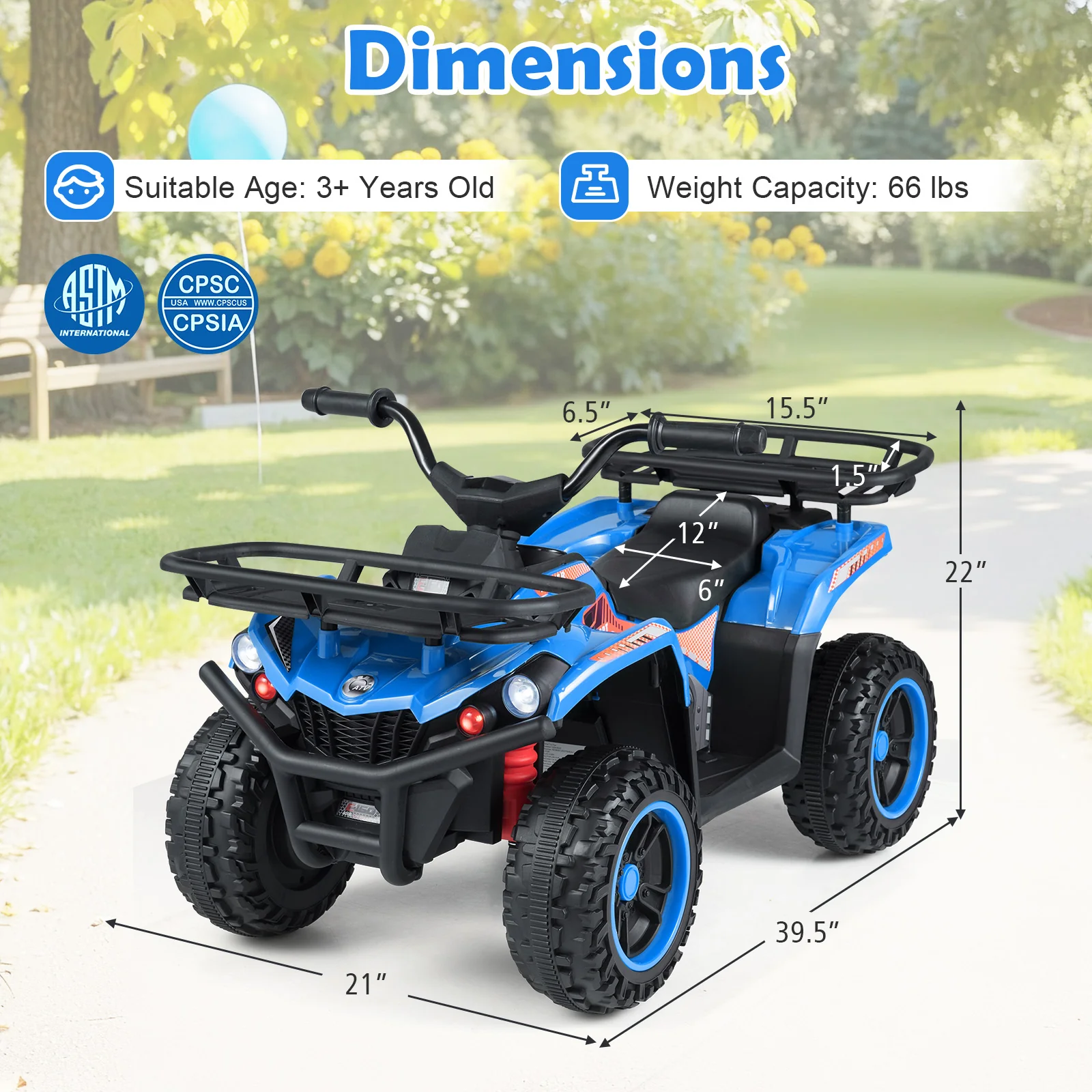 24V Electric Ride On Quad with LED Headlights - Image 21
