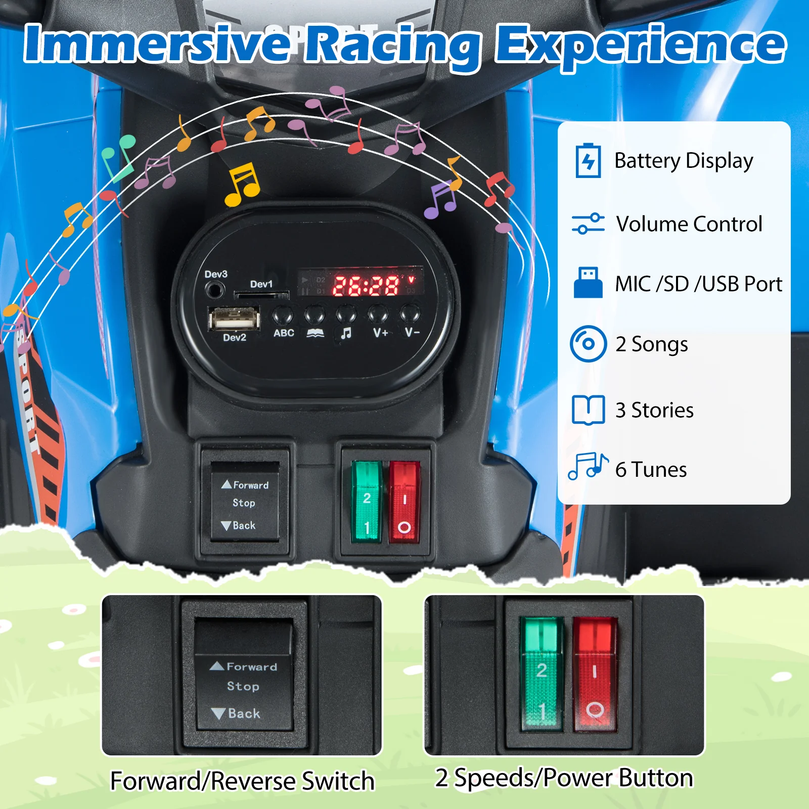 24V Electric Ride On Quad with LED Headlights - Image 23