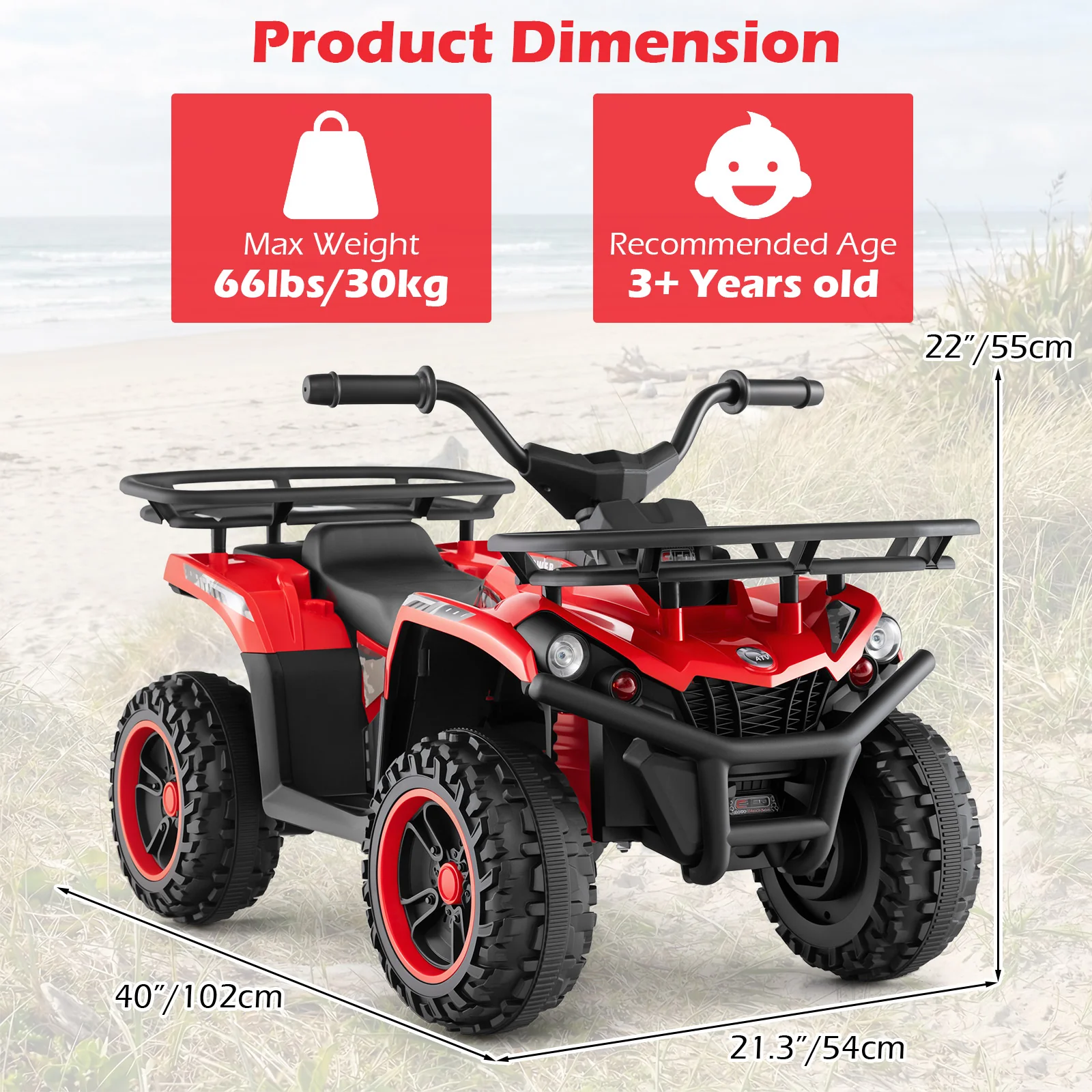 24V Electric Ride On Quad with LED Headlights - Image 28