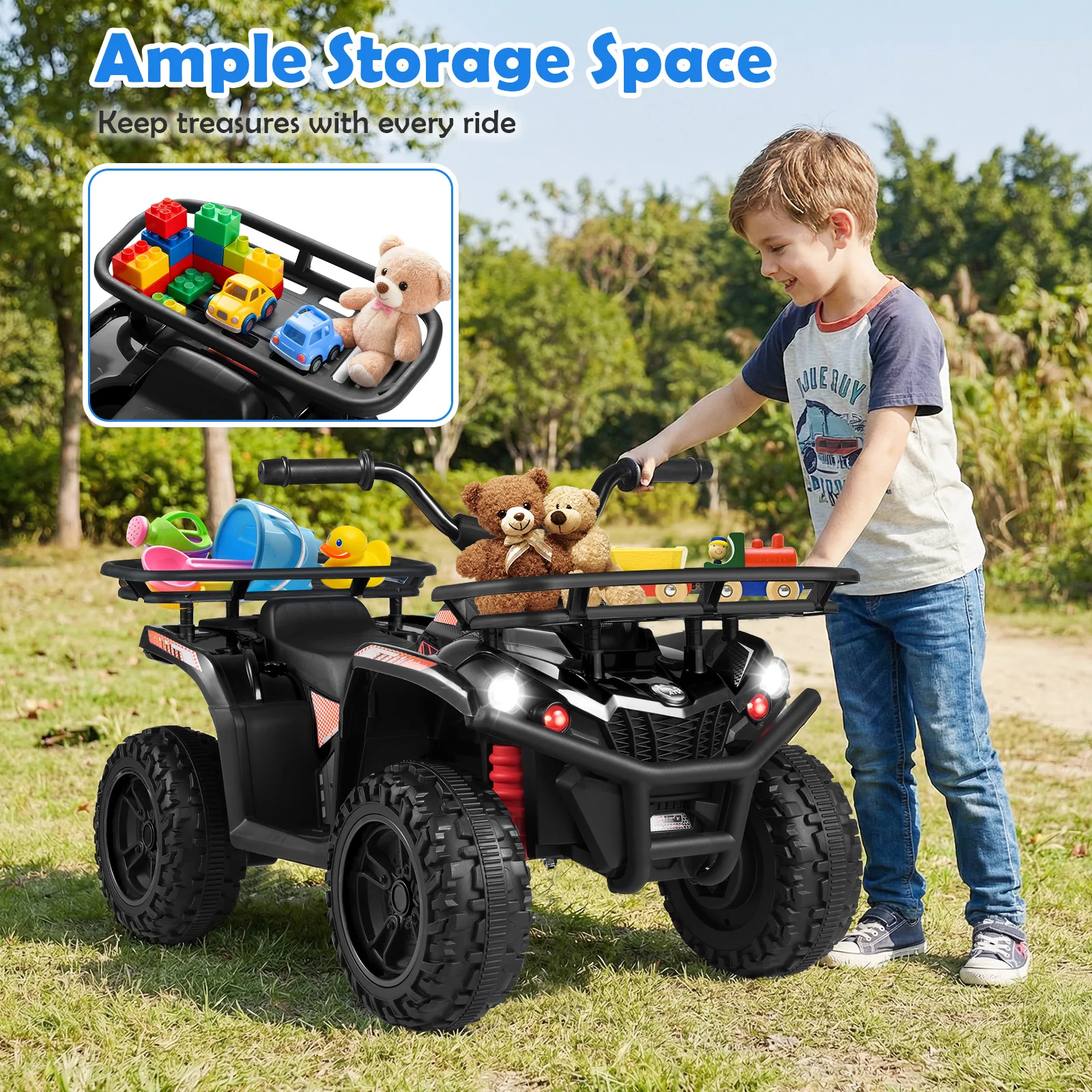 24V Electric Ride On Quad with LED Headlights - Image 8