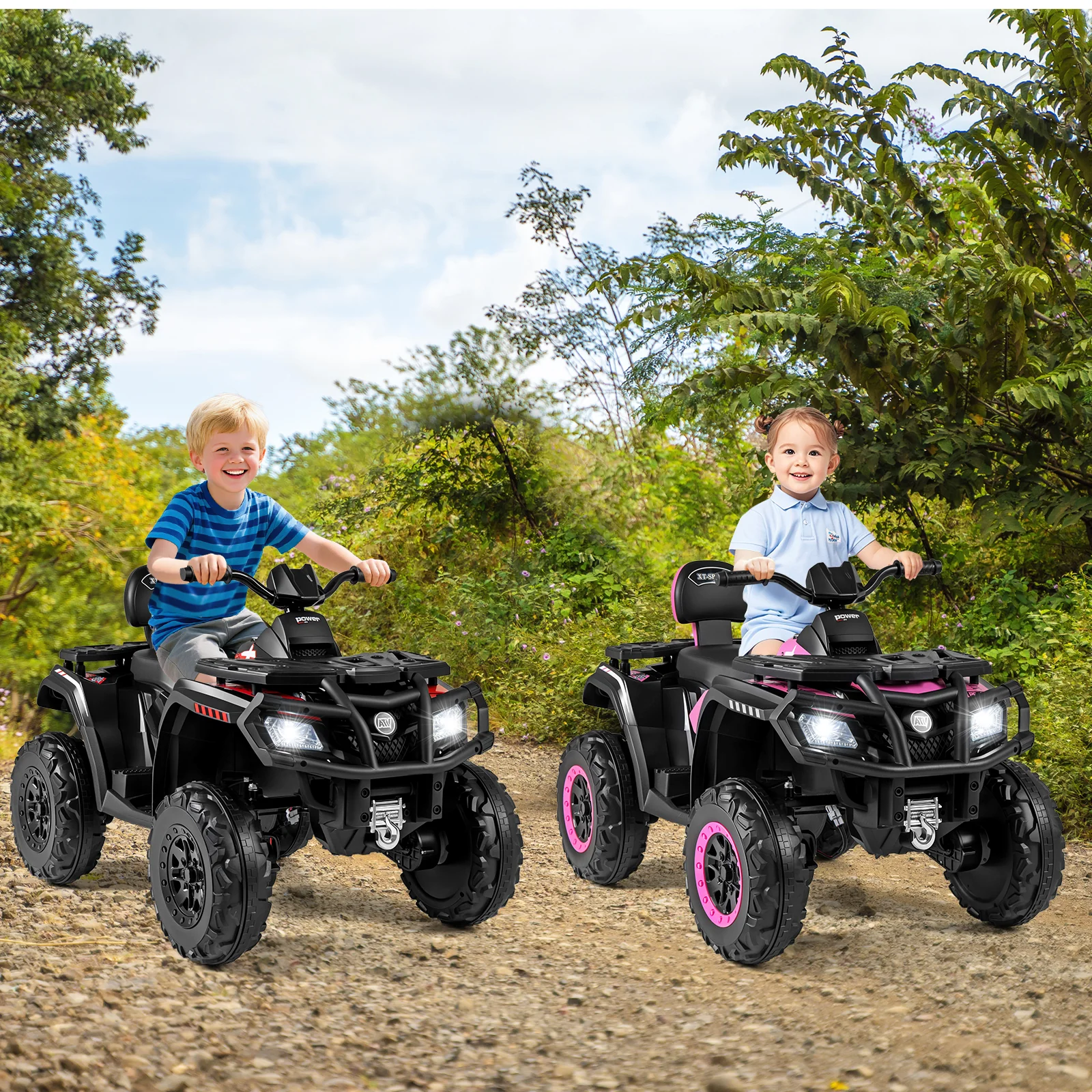 24V Kids ATV 2-Seater with 4 Motors with LED Lights and Music - Image 10