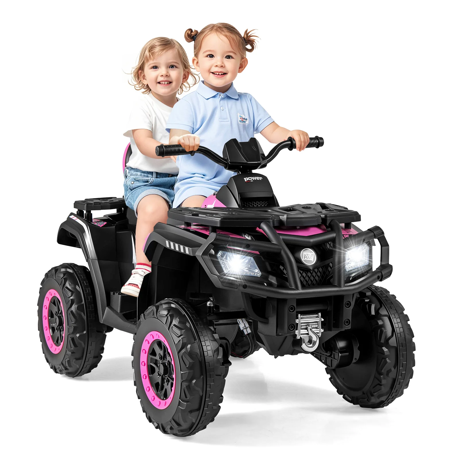 24V Kids ATV 2-Seater with 4 Motors with LED Lights and Music - Image 14