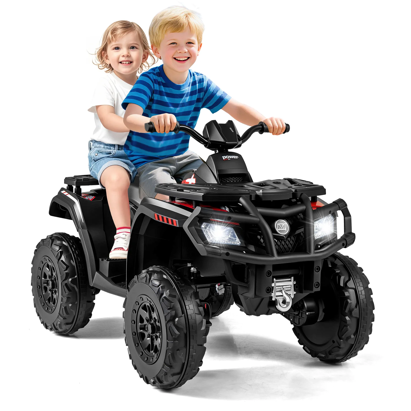 24V Kids ATV 2-Seater with 4 Motors with LED Lights and Music - Image 28
