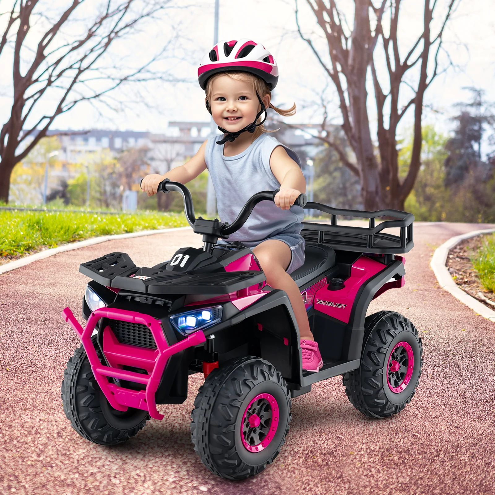 24V Kids Ride on Electric ATV Quad Car with Realistic Sounds and LED Lights - Image 9