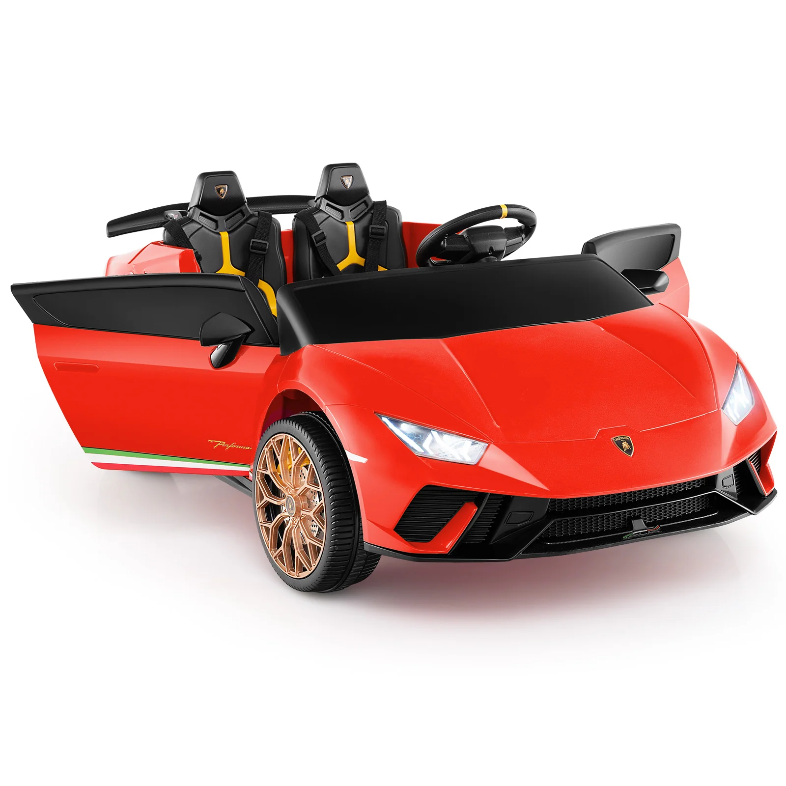 24V Ride-on Car for Kids 4WD 2-Seater Licensed Lamborghini Electric Vehicles with Music - Image 14