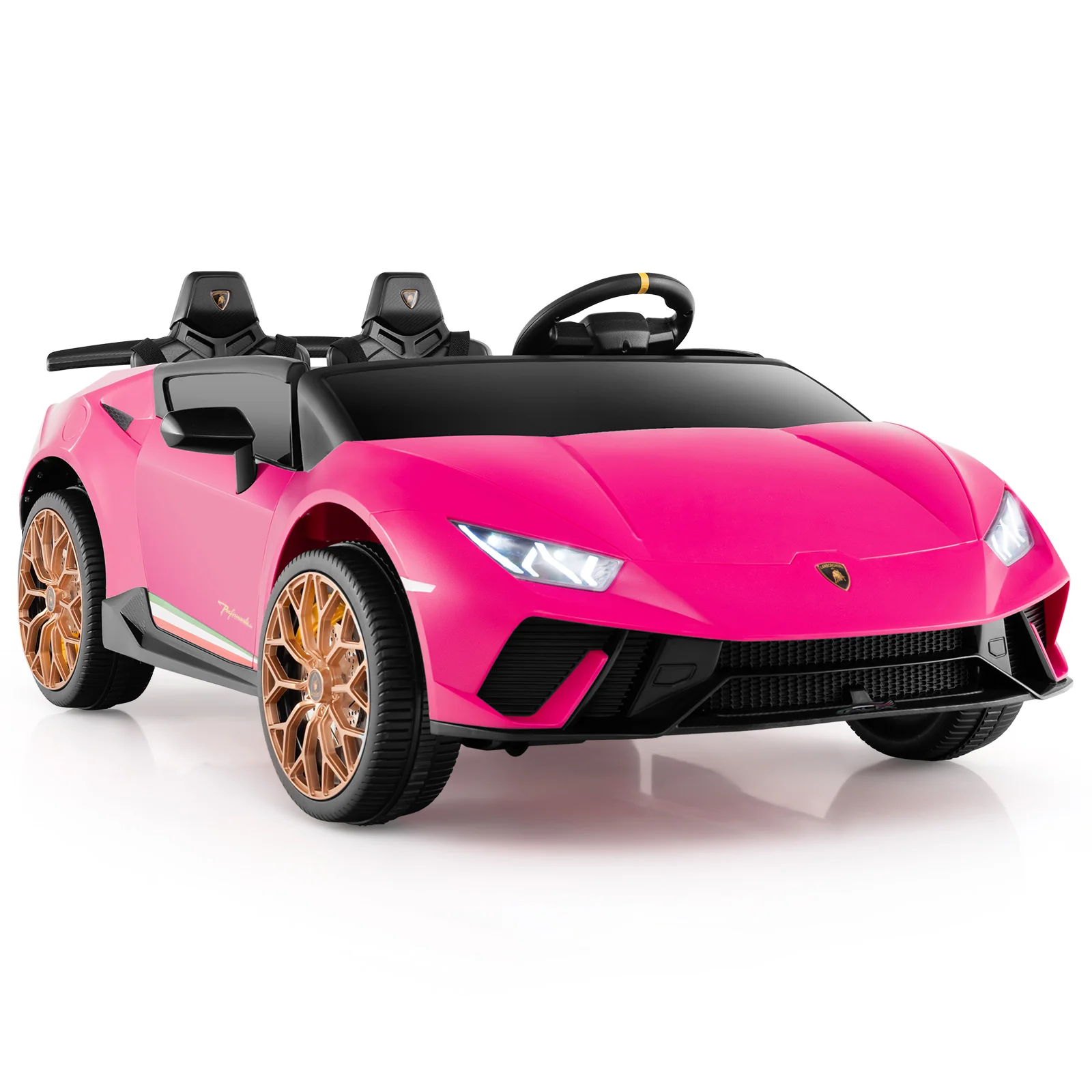 24V Ride-on Car for Kids 4WD 2-Seater Licensed Lamborghini Electric Vehicles with Music - Image 18