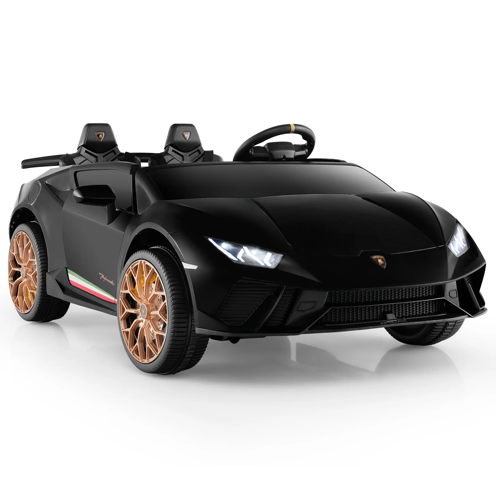 24V Ride-on Car for Kids 4WD 2-Seater Licensed Lamborghini Electric Vehicles with Music - Image 2