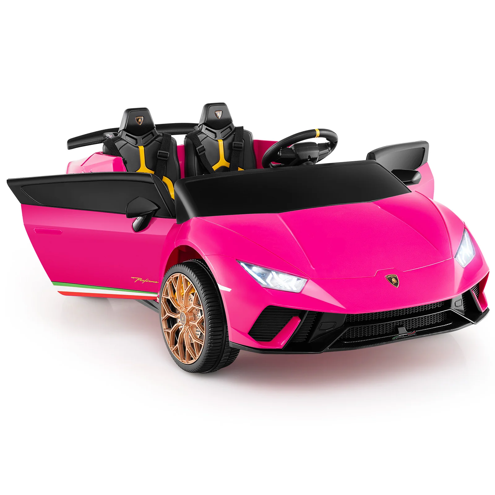 24V Ride-on Car for Kids 4WD 2-Seater Licensed Lamborghini Electric Vehicles with Music - Image 20