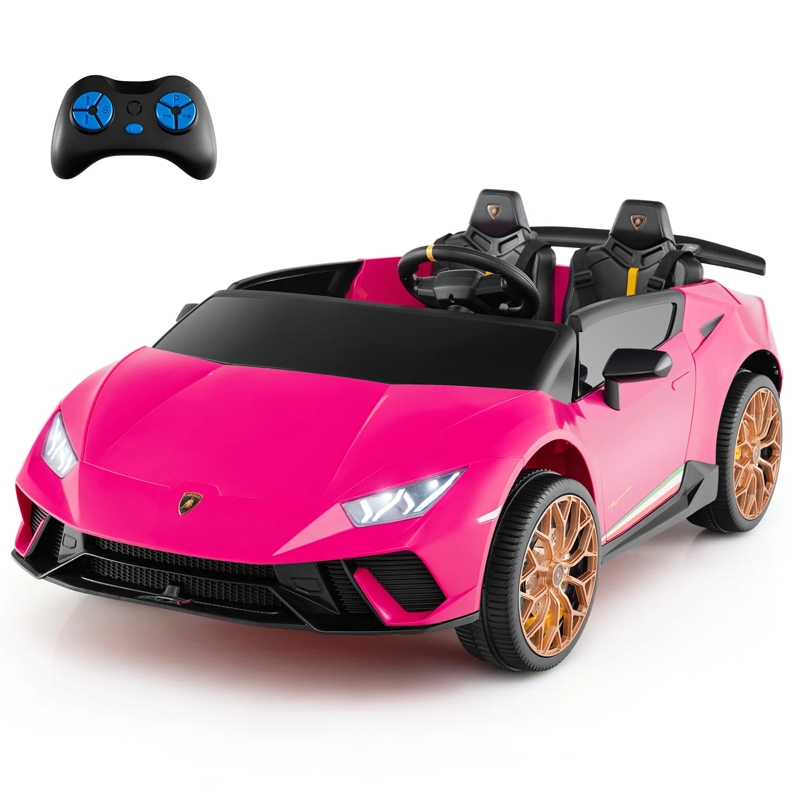 24V Ride-on Car for Kids 4WD 2-Seater Licensed Lamborghini Electric Vehicles with Music - Image 21