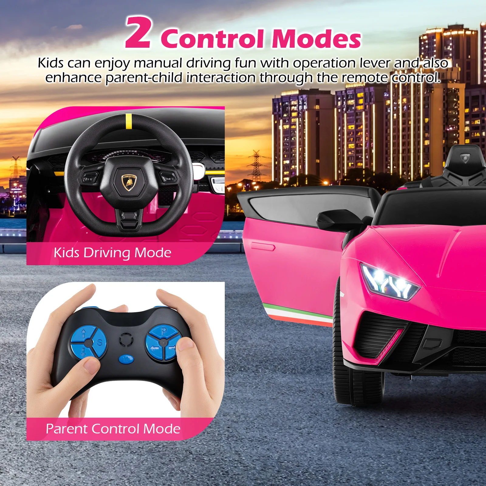 24V Ride-on Car for Kids 4WD 2-Seater Licensed Lamborghini Electric Vehicles with Music - Image 22