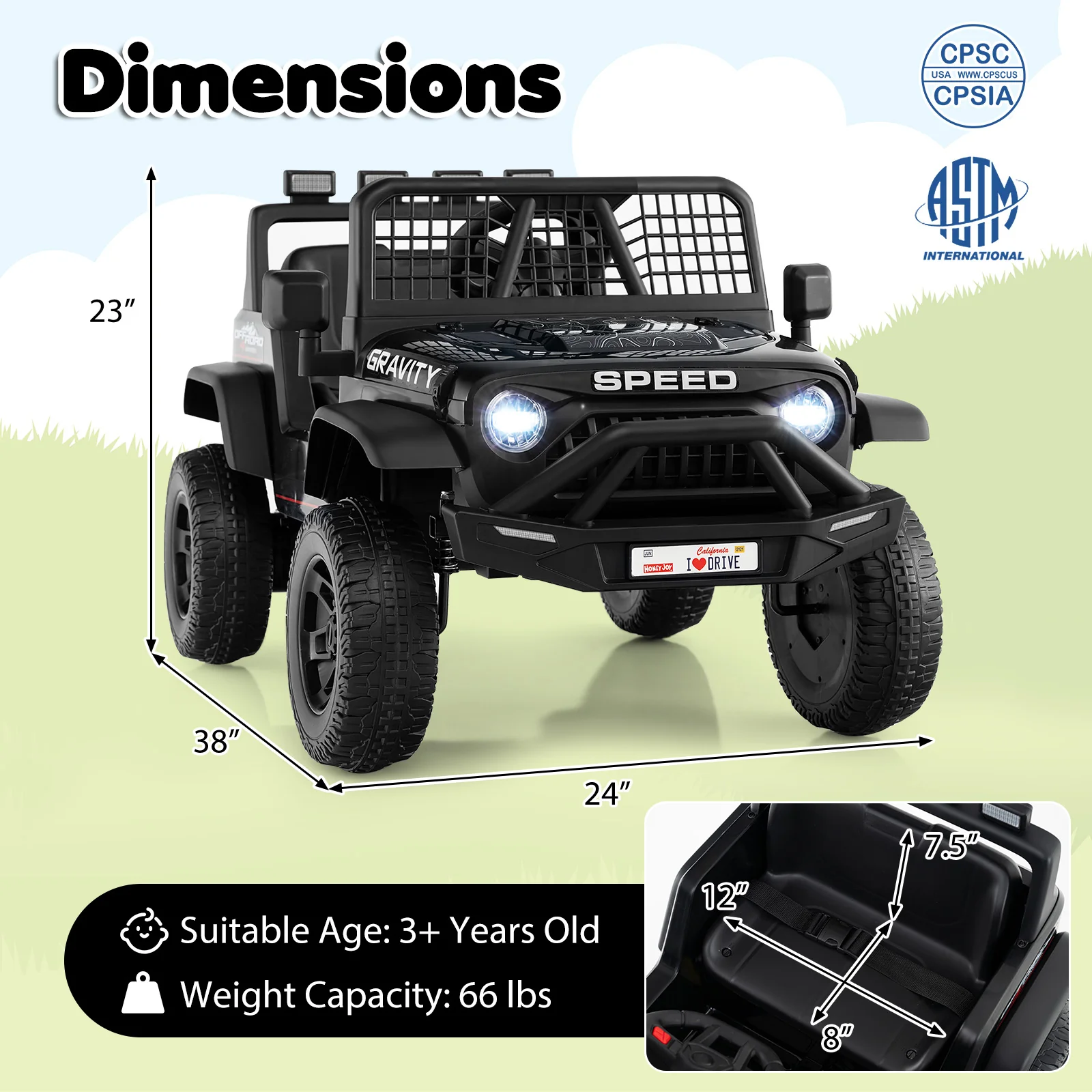 24V Ride On Car for Kids with Parent Remote Control and Music - Image 13